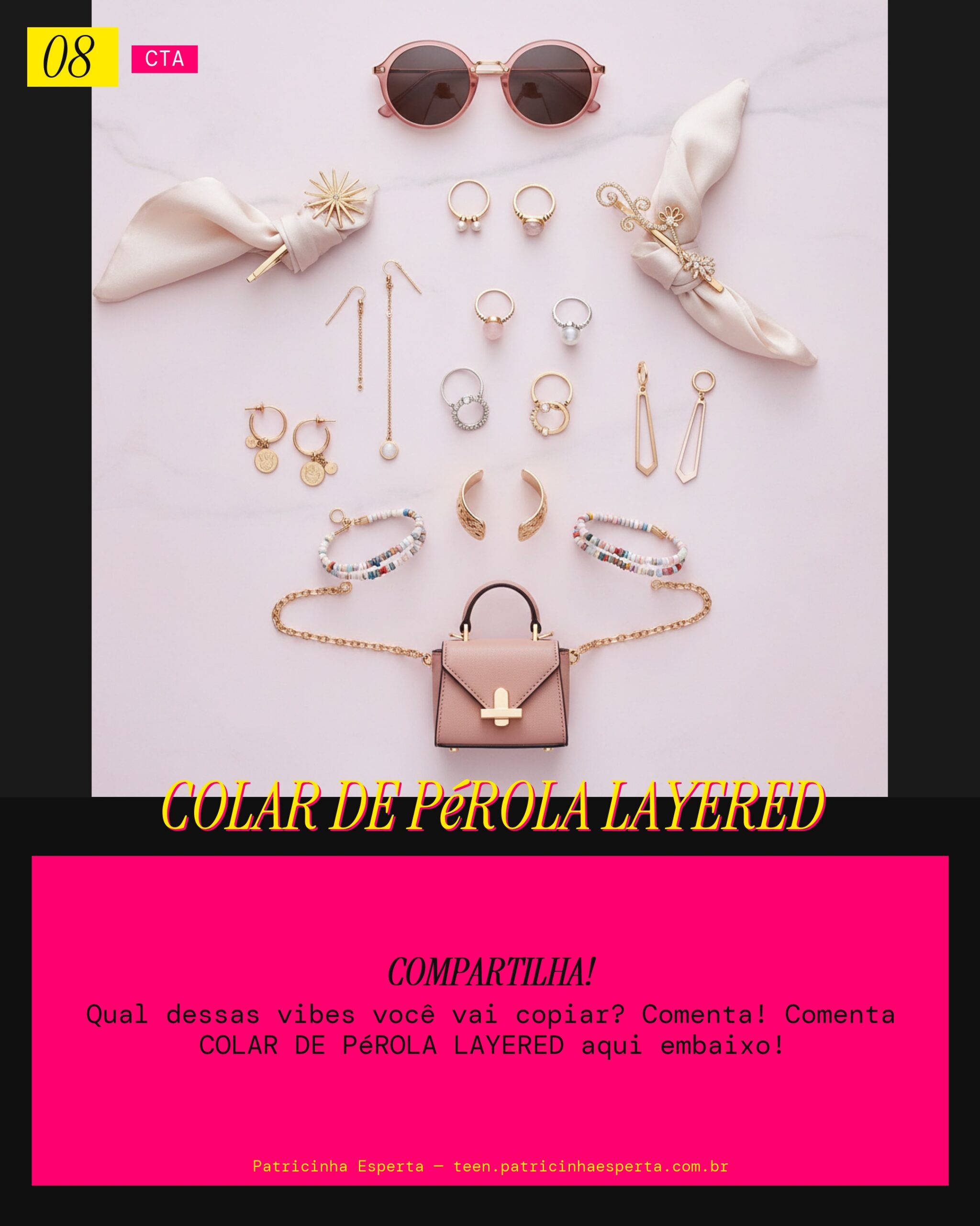 Colar de Pérola Layered