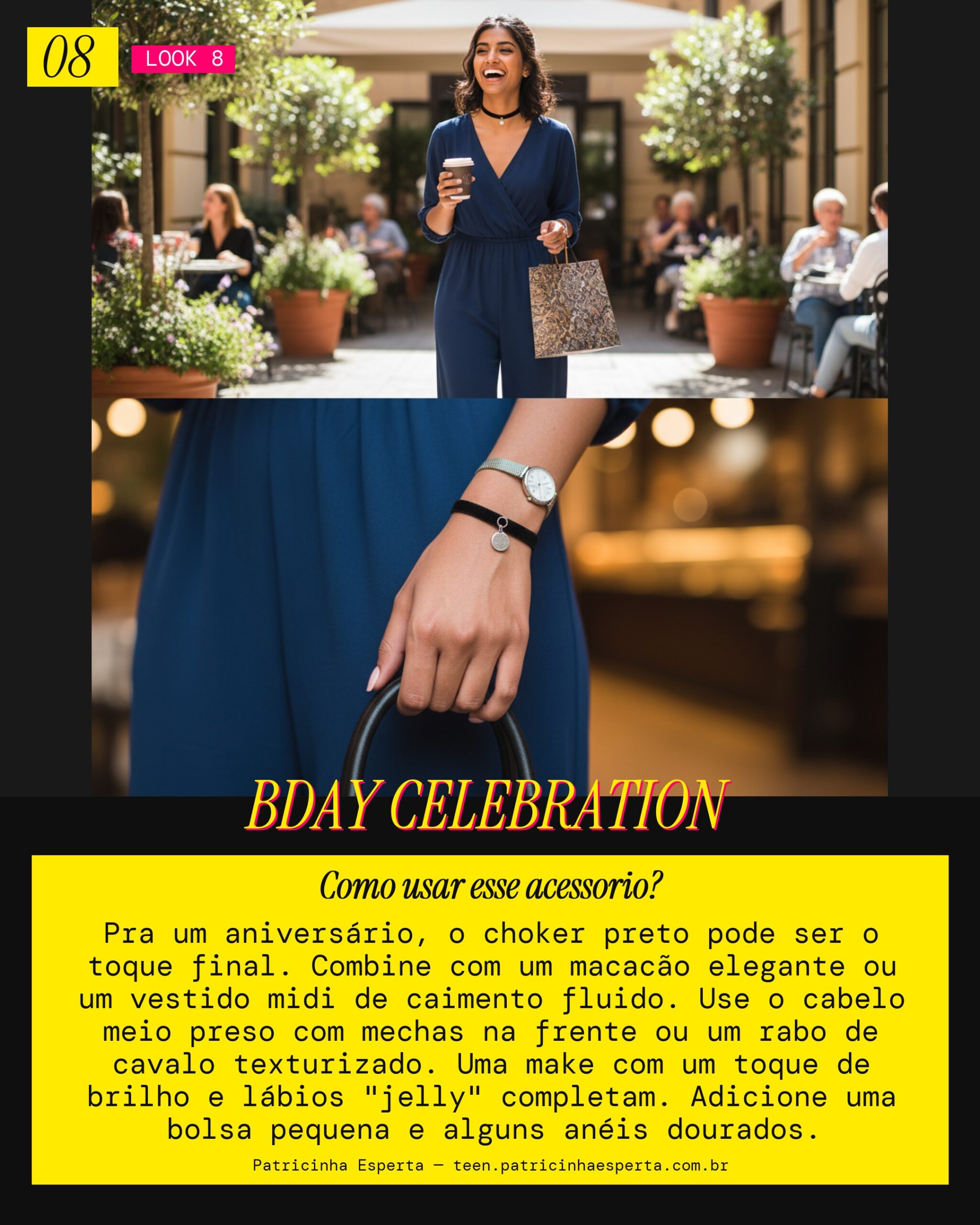 Look 8: Choker para um Aniversário Cool