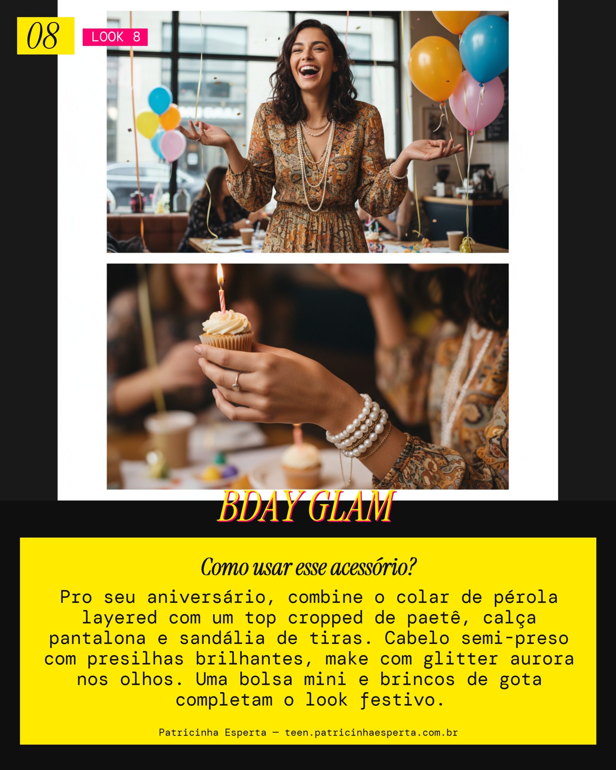 Colar de Pérola Layered: Aniversário com Brilho Aurora