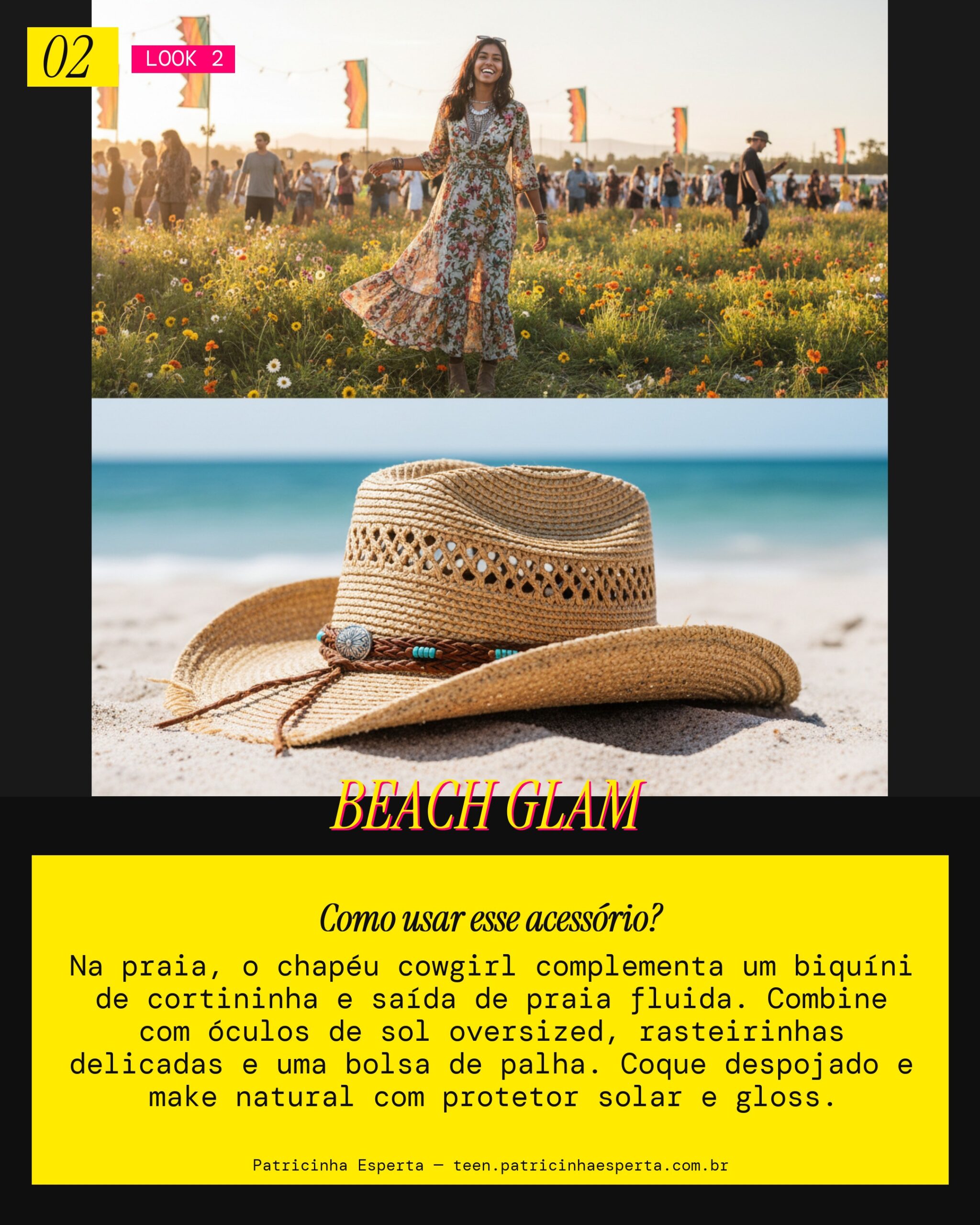 Look 2: Chapéu Cowgirl na Praia: Sol, Mar e Estilo!
