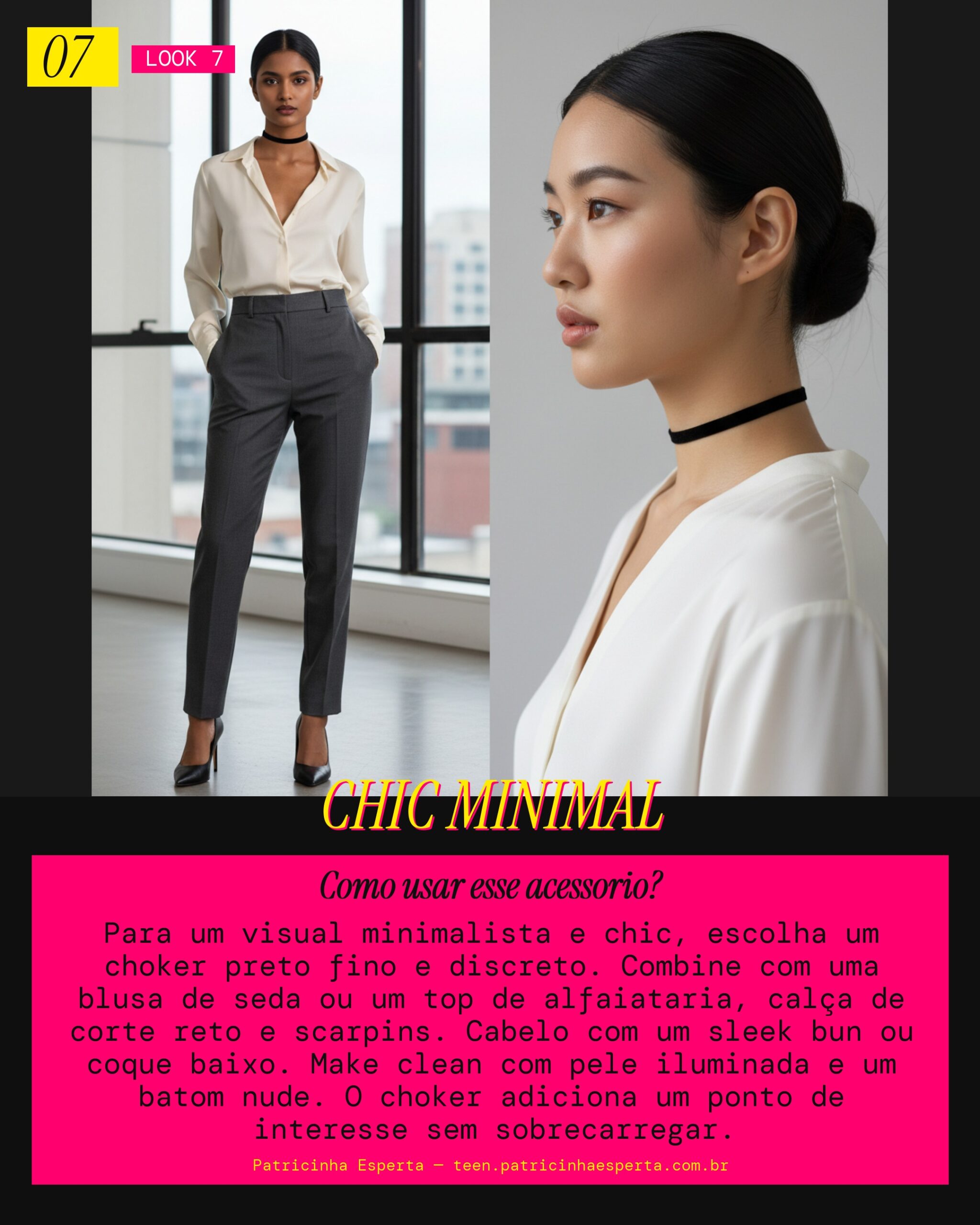 Look 7: Choker Minimalista Chic