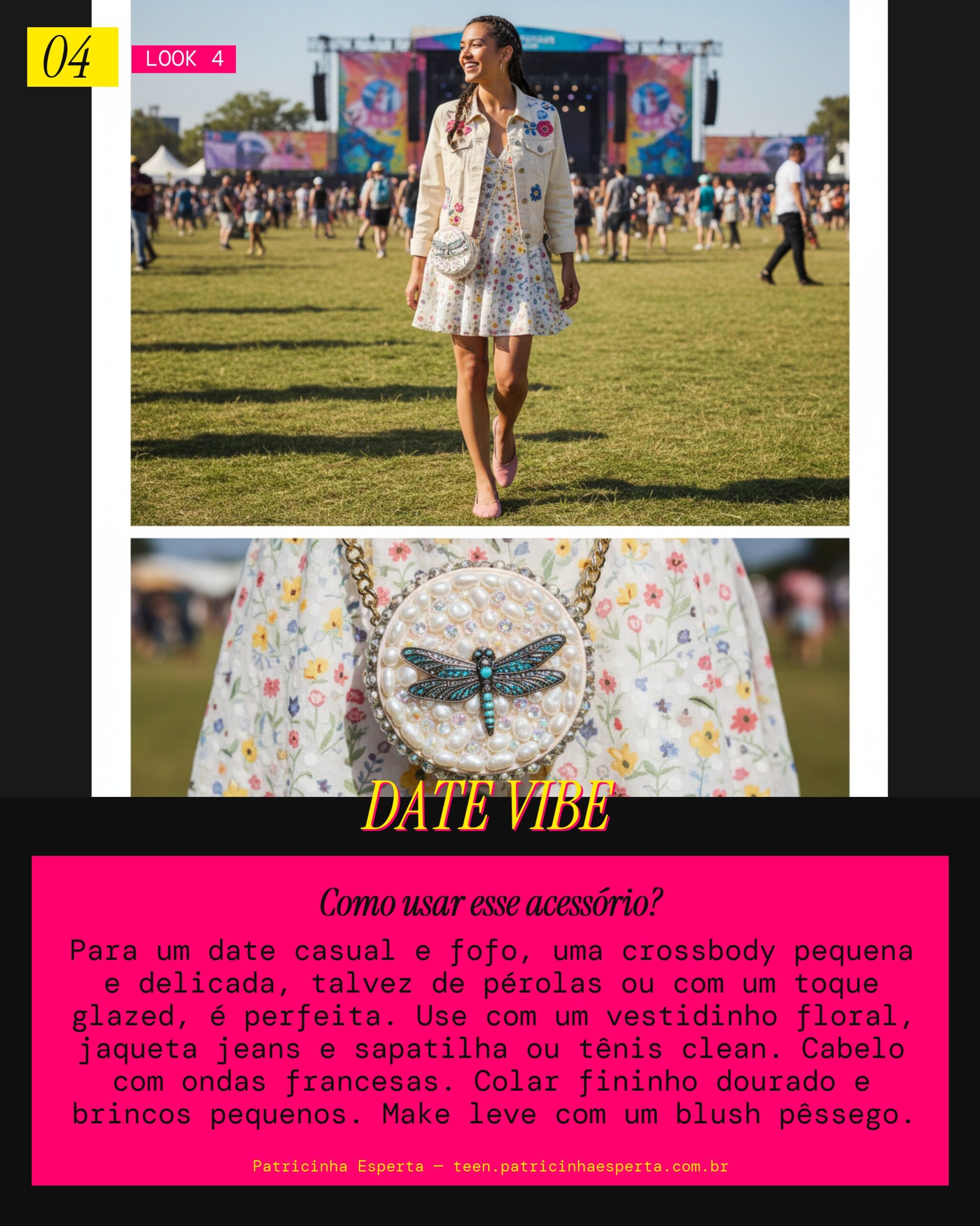 Bolsa transversal para o encontro fofo