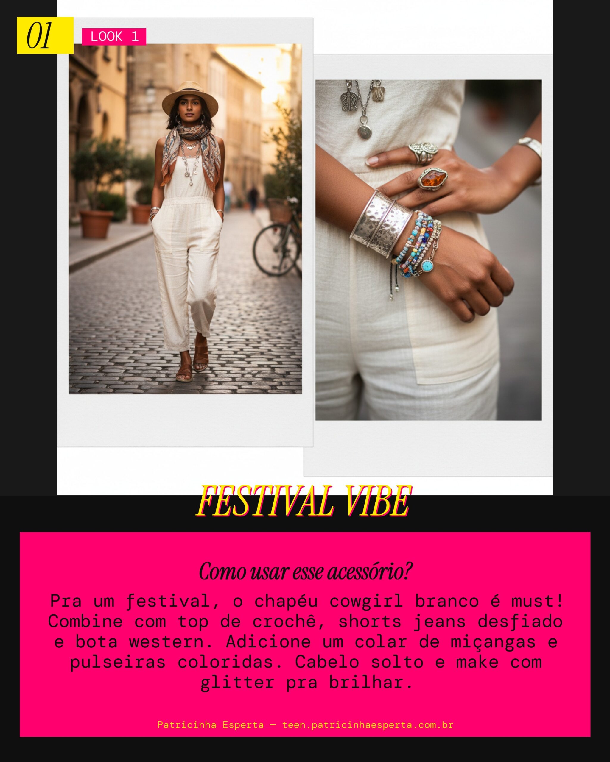 Look 1: Chapéu Cowgirl no Festival: A Vibe Perfeita!