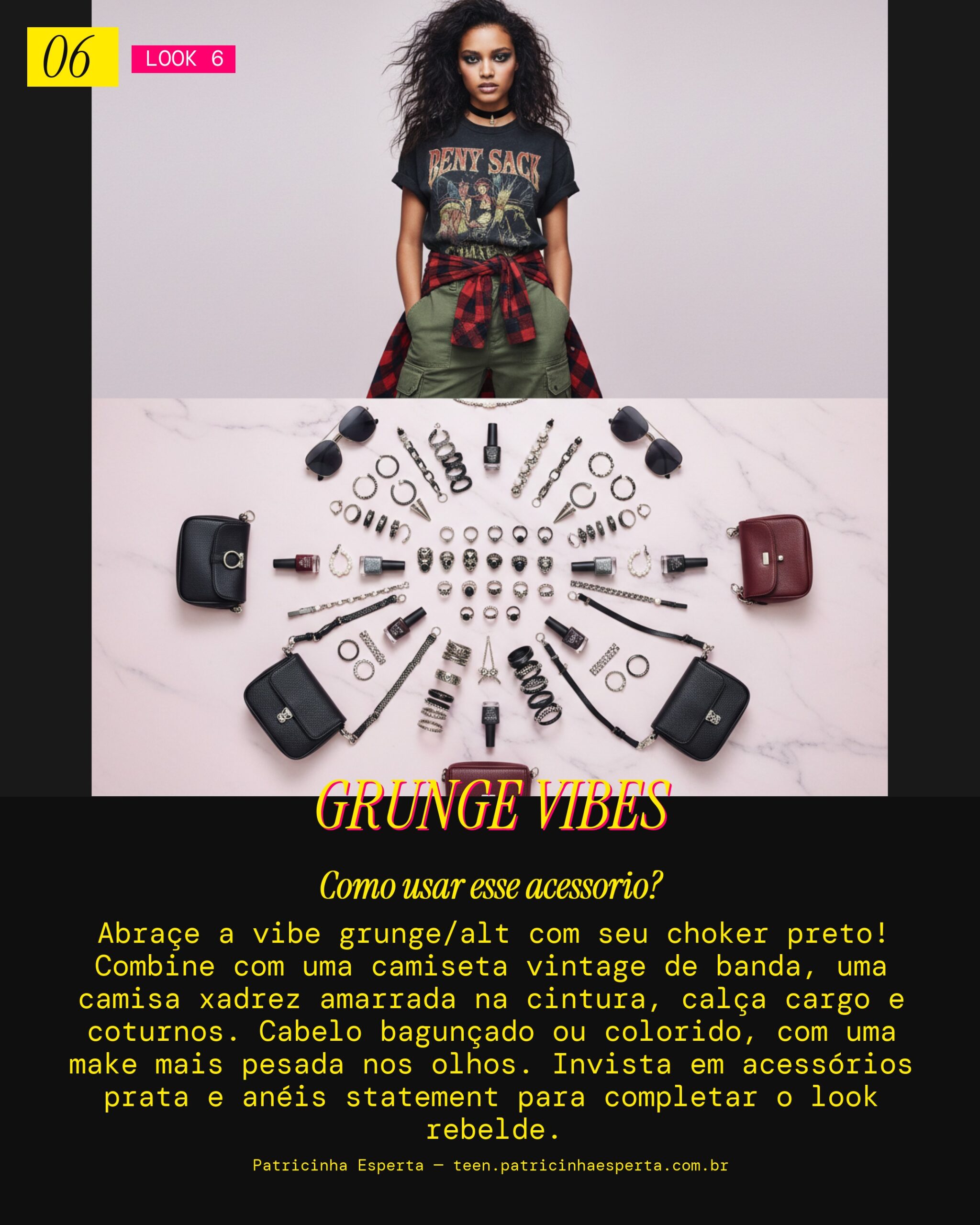 Look 6: Choker com Vibe Grunge/Alt