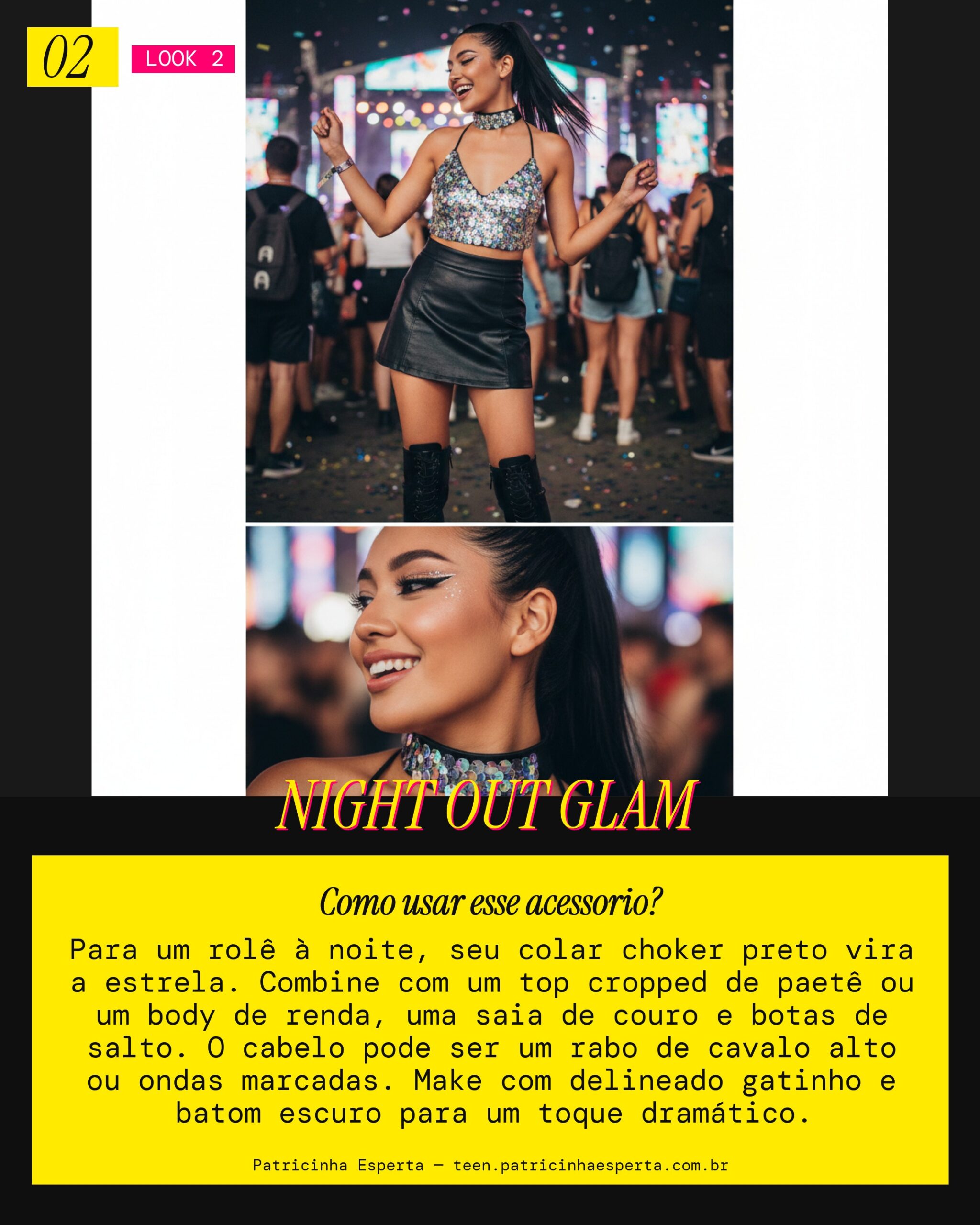 Look 2: Choker para um Rolê Noturno