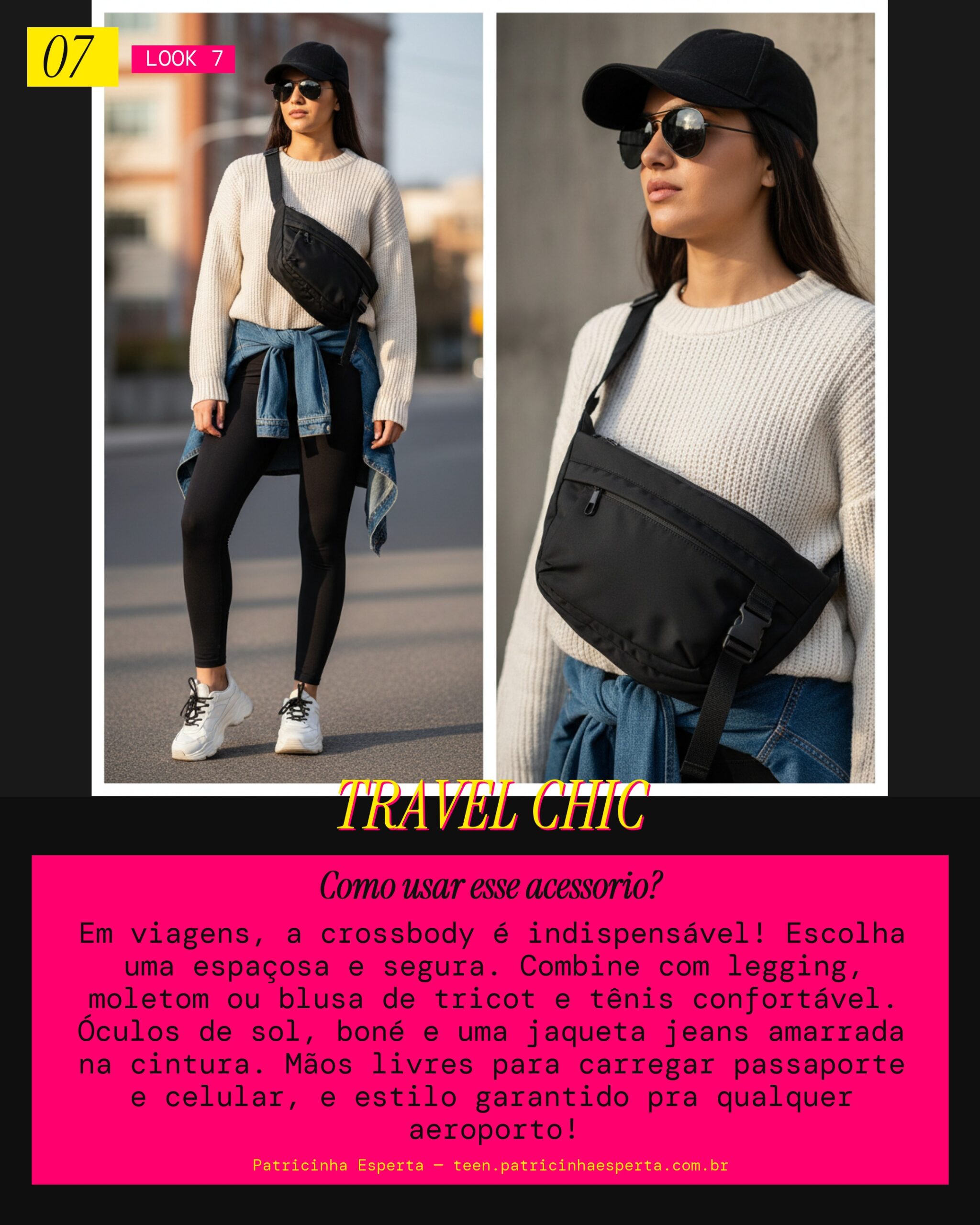 Look 7: Crossbody Viagem/Aeroporto