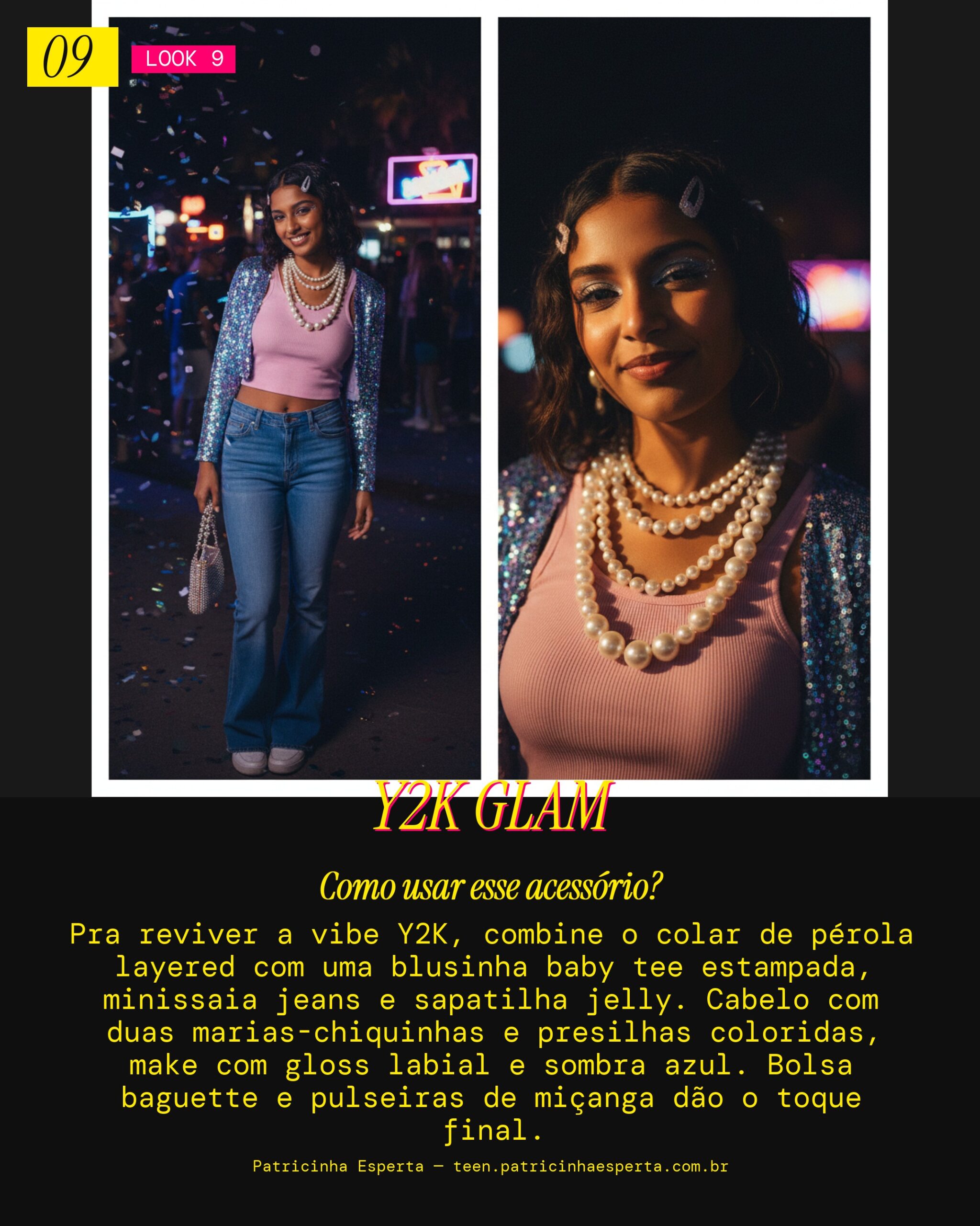 Colar de Pérola Layered: Vibe Y2K Nostálgica