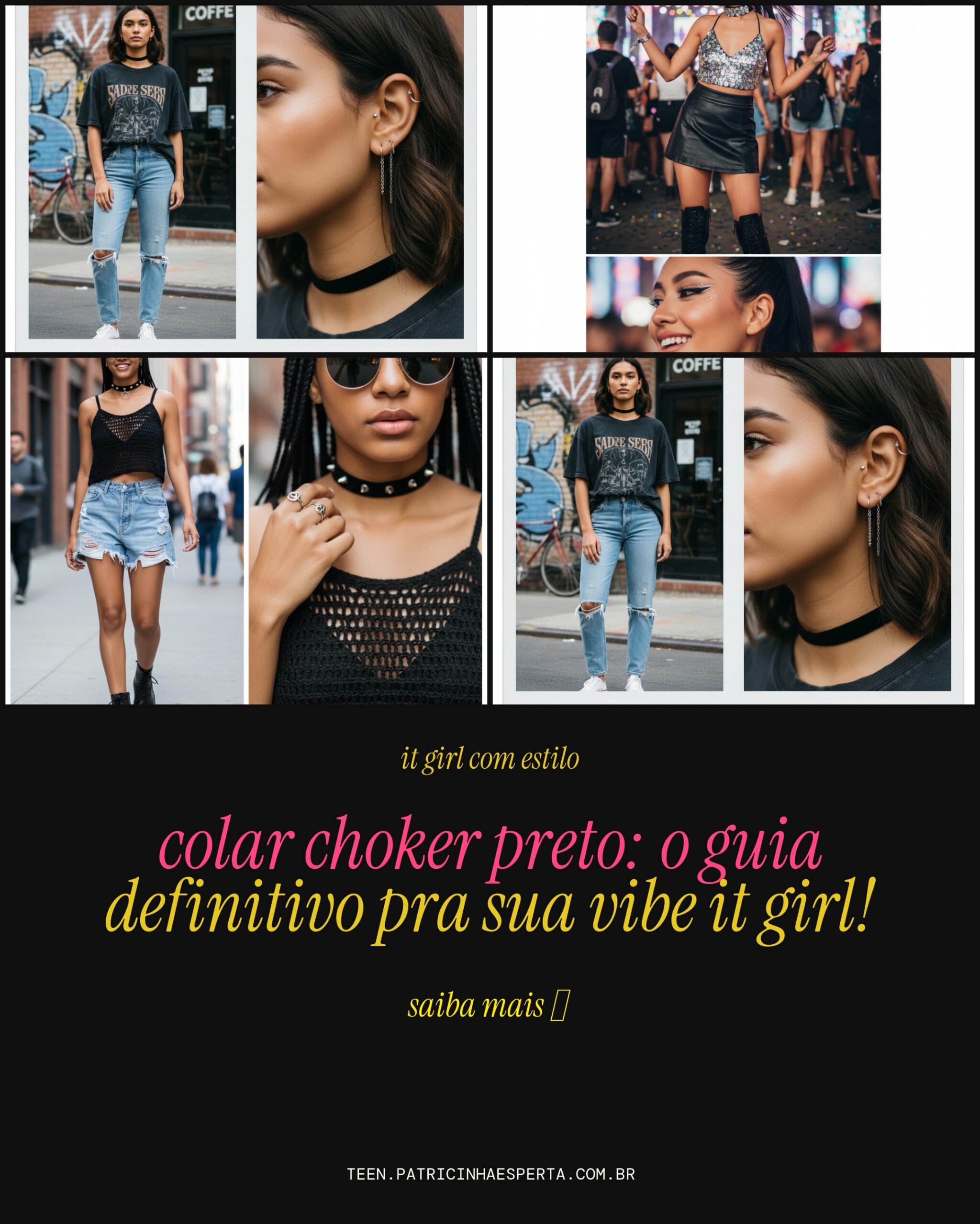 colar choker preto: guia teen completo