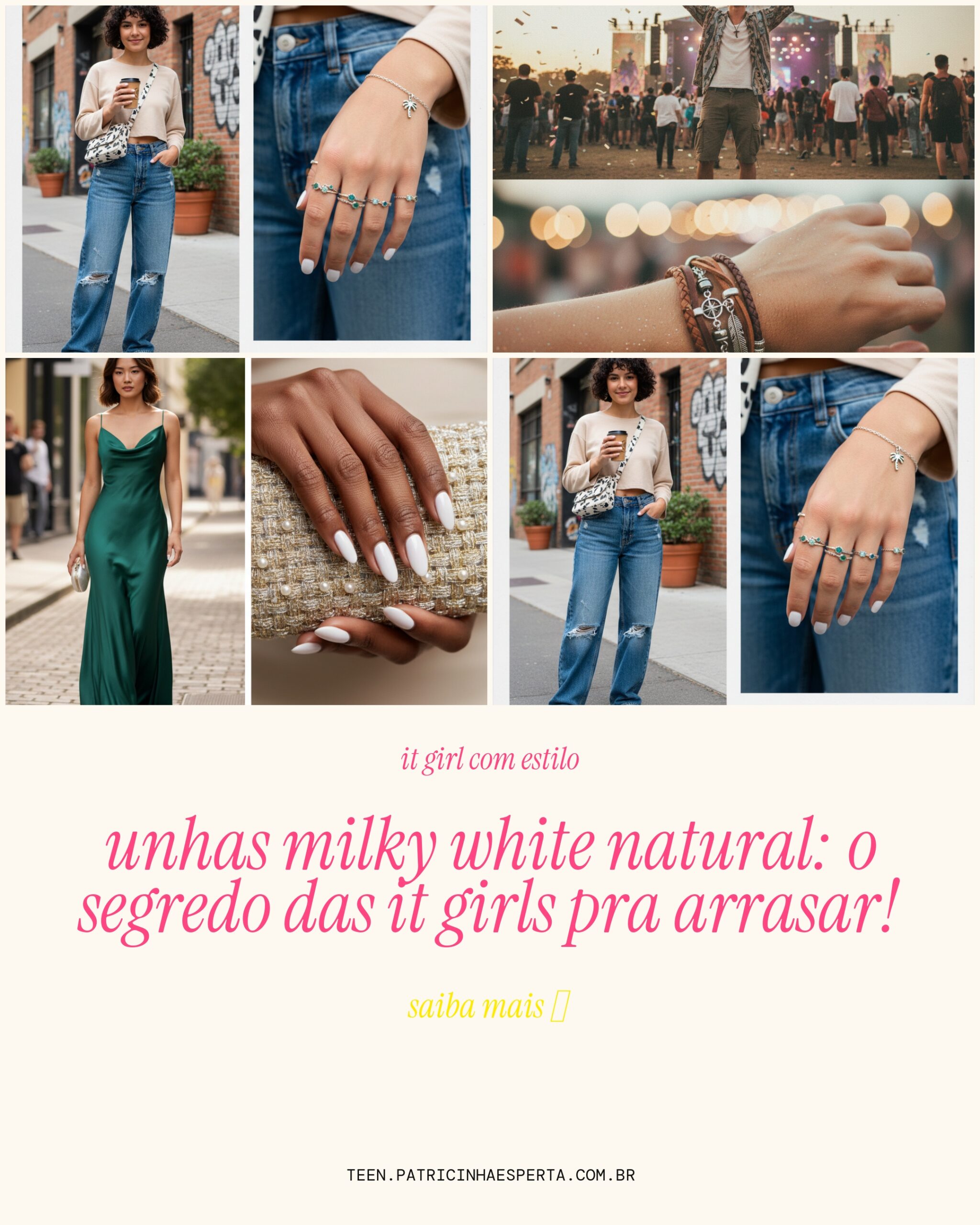 unhas milky white natural: dicas pra arrasar