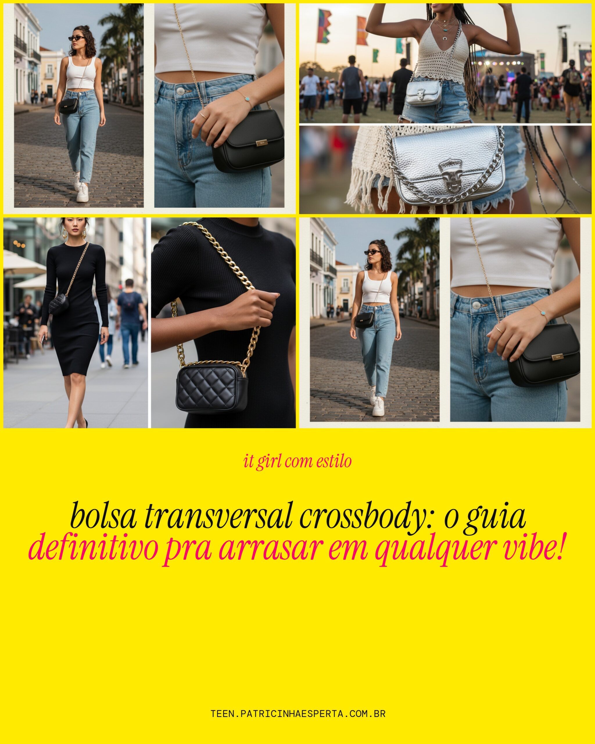 bolsa transversal crossbody: guia teen completo
