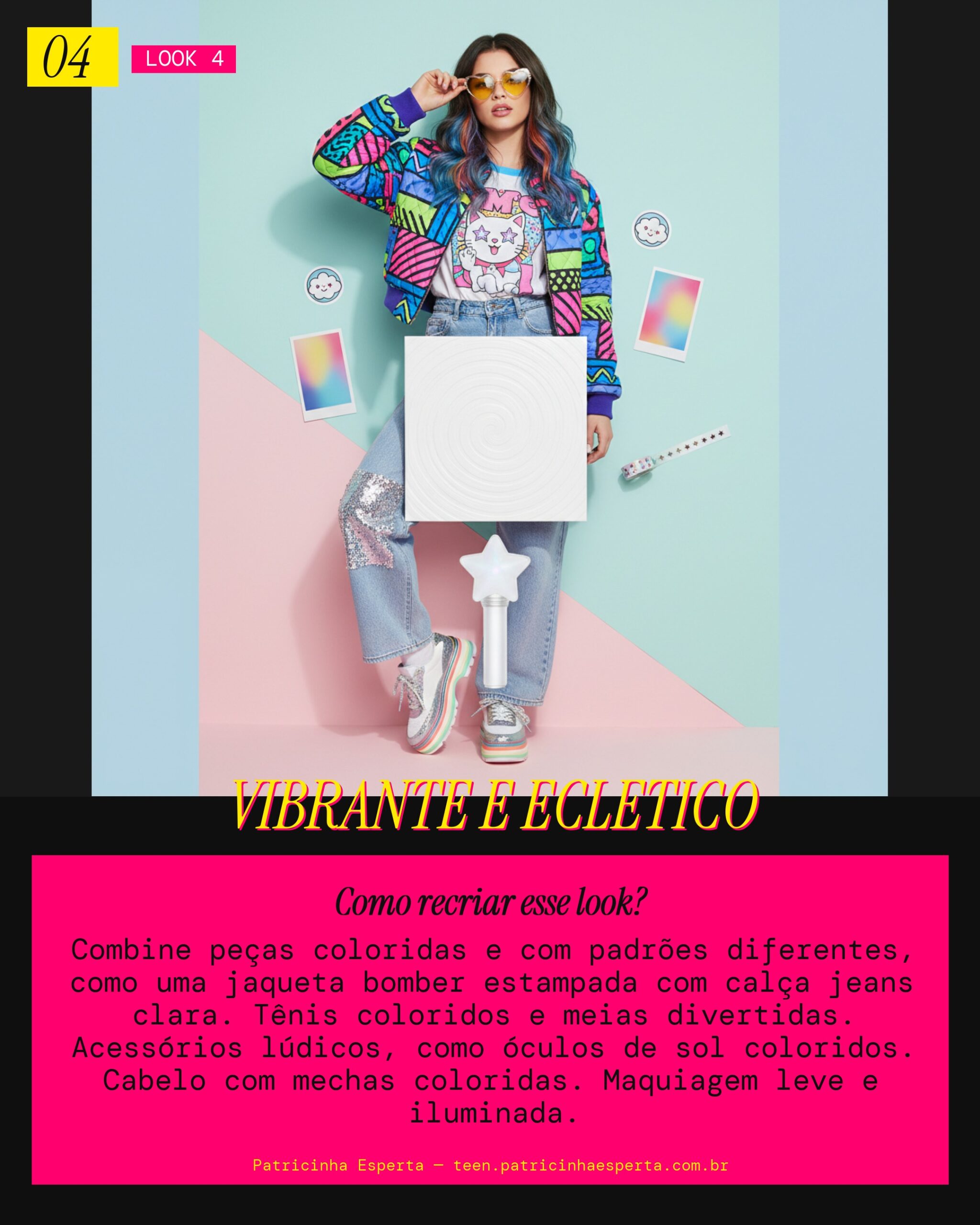 Look 4: Explosão de Cores Pop