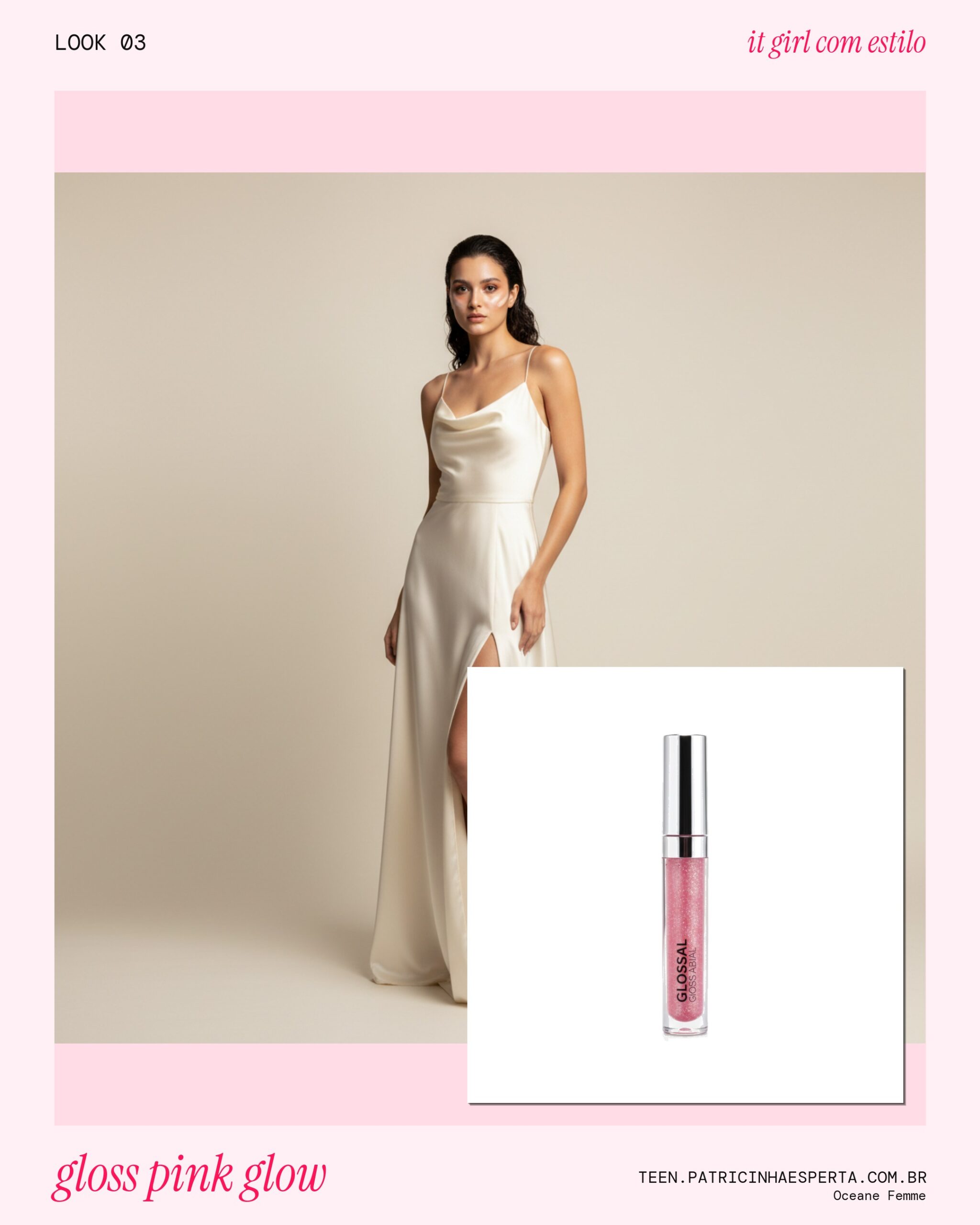 Oceane Femme Gloss Labial cor Pink Glow