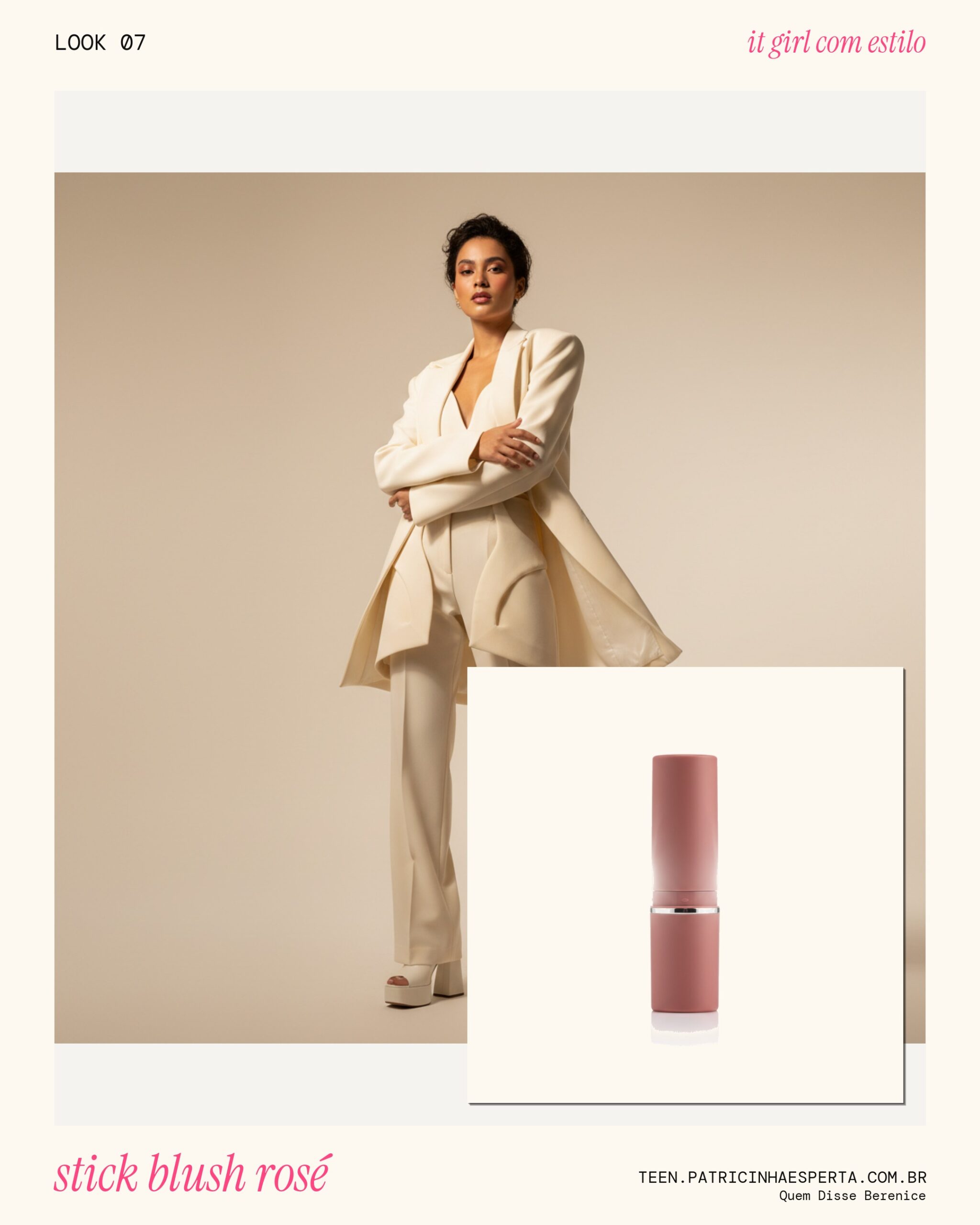 Quem Disse Berenice Stick Cool Blush cor Rosé