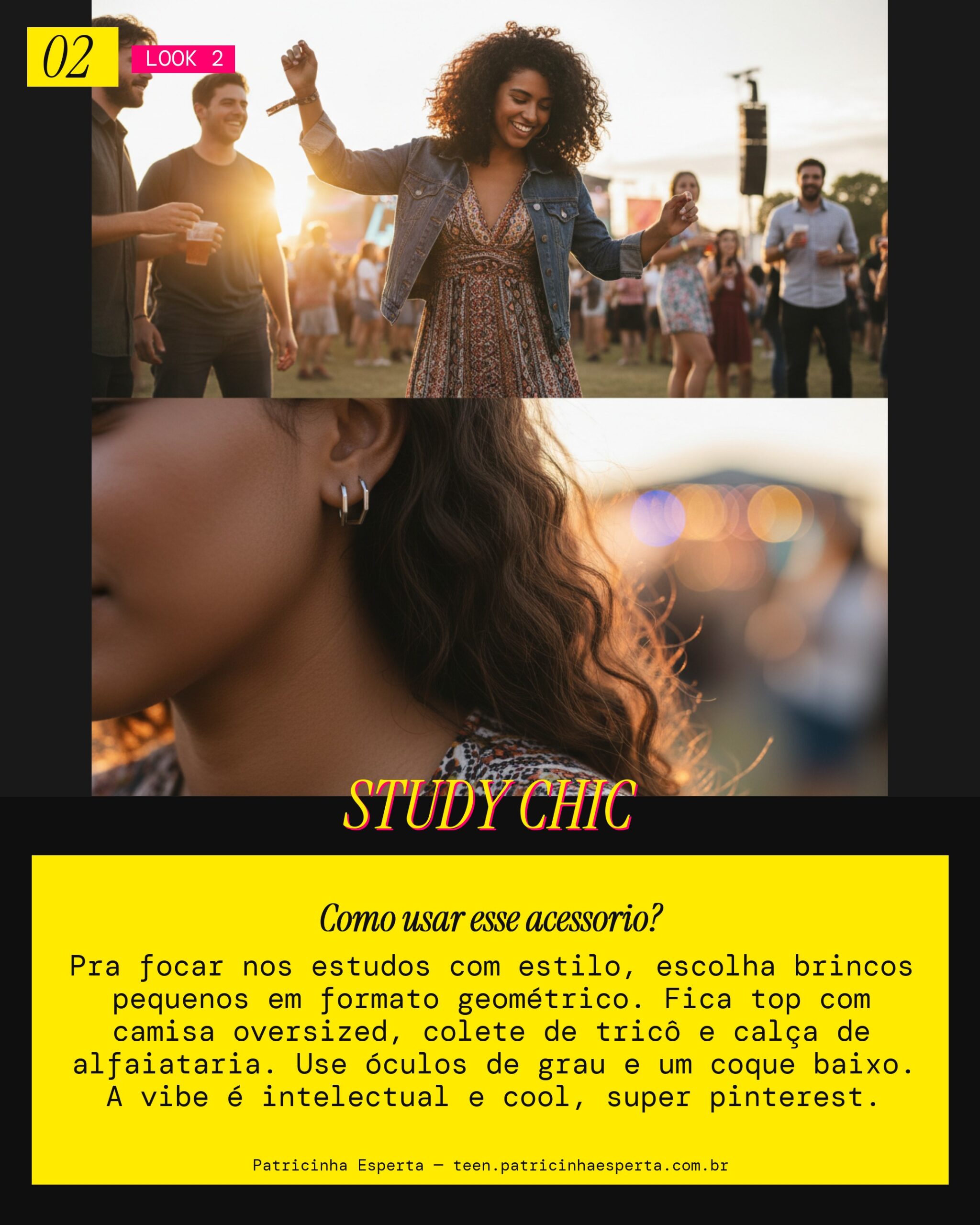 Look 2: Estudos & Biblioteca Aesthetic