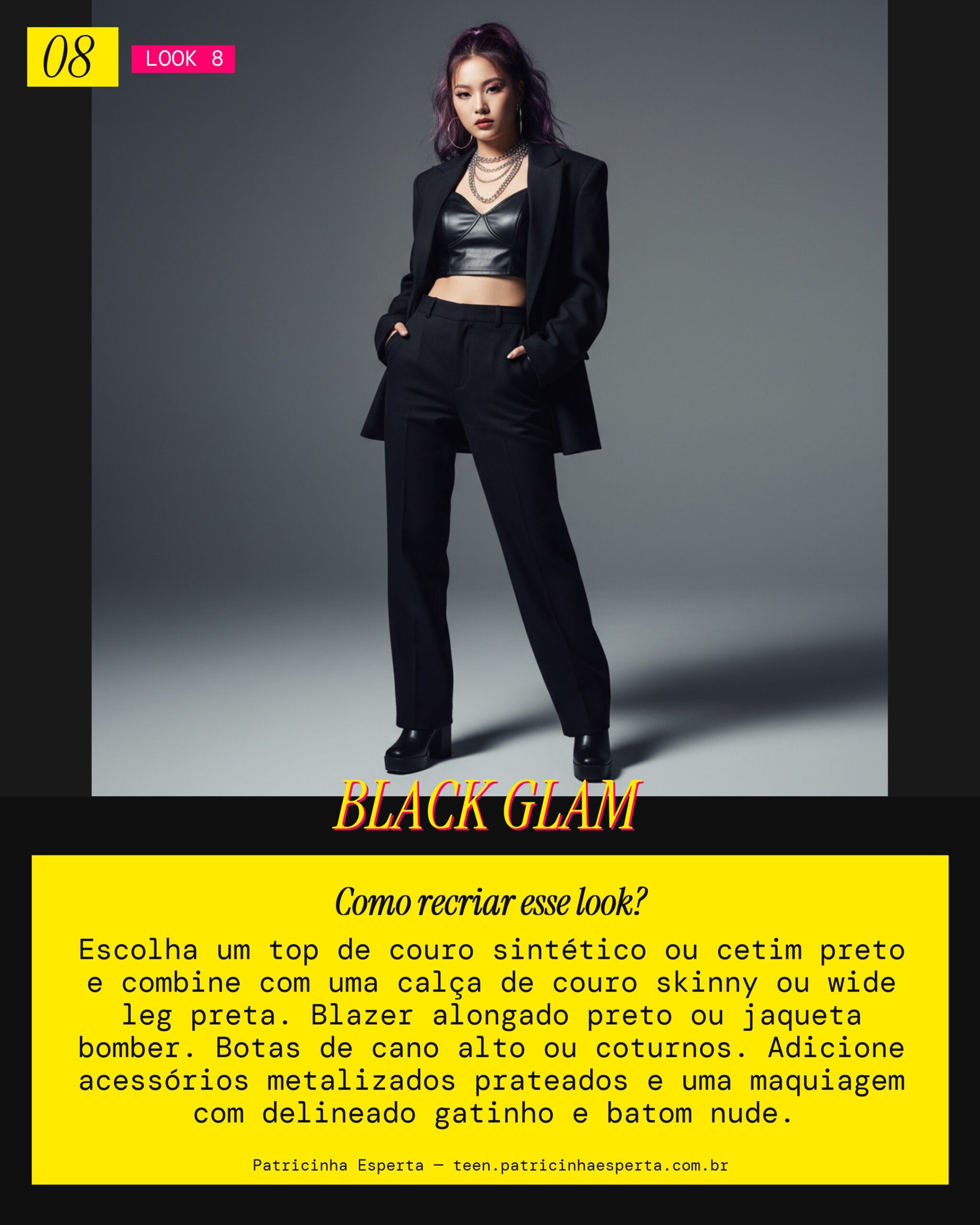 Look 8: All Black Glam