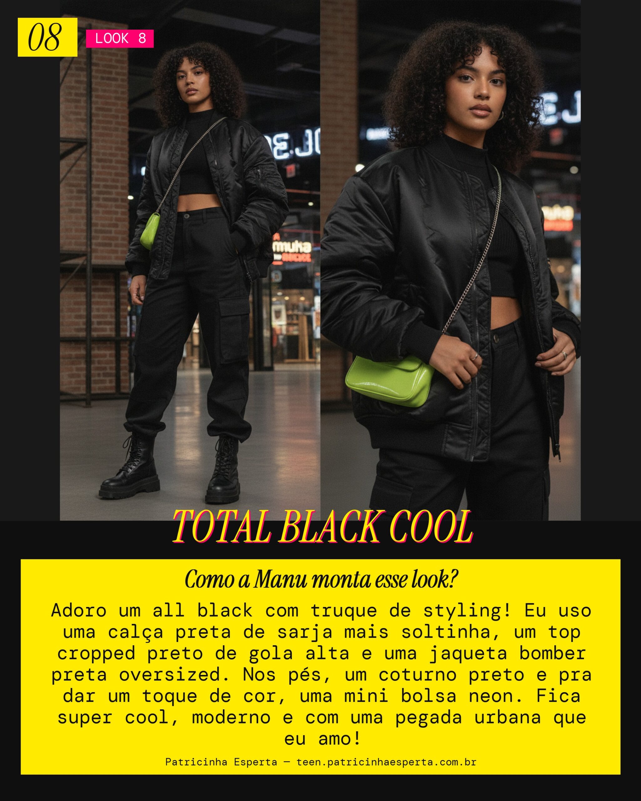 MANU RECOMENDA: Total Black Descontraído pra um Encontro Casual