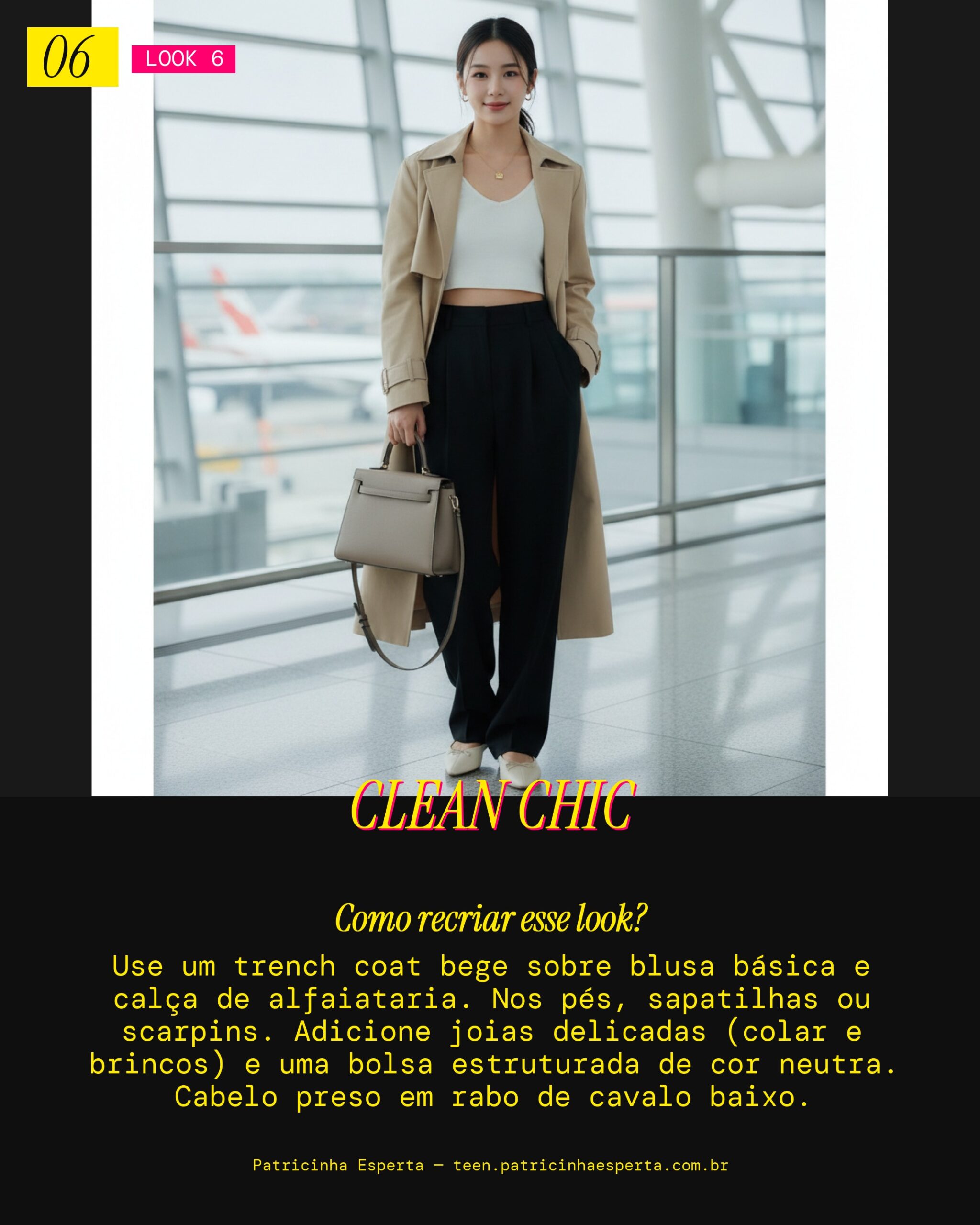 Look 6: Minimalista com Ponto de Luz