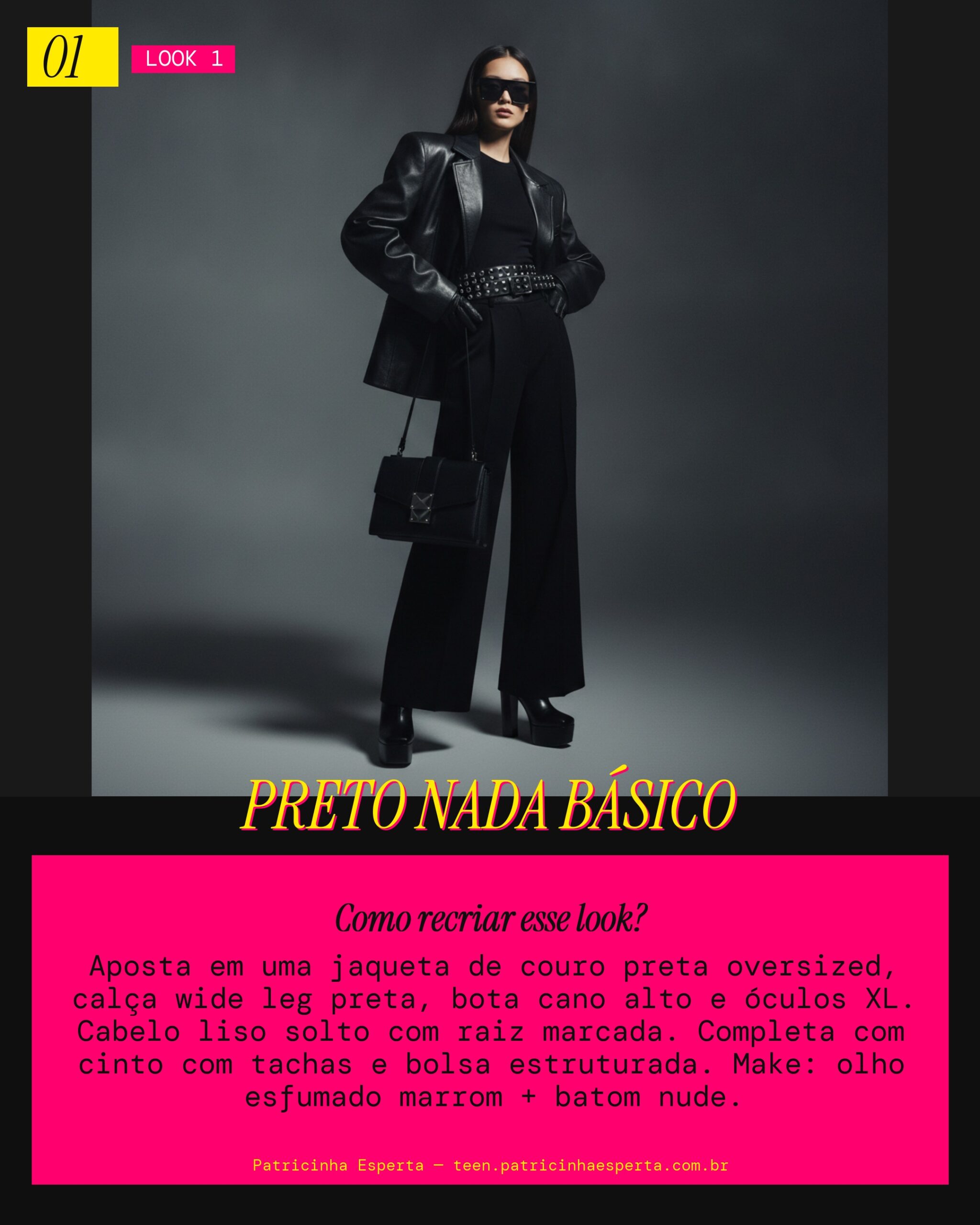 Look 1: All Black Essencial