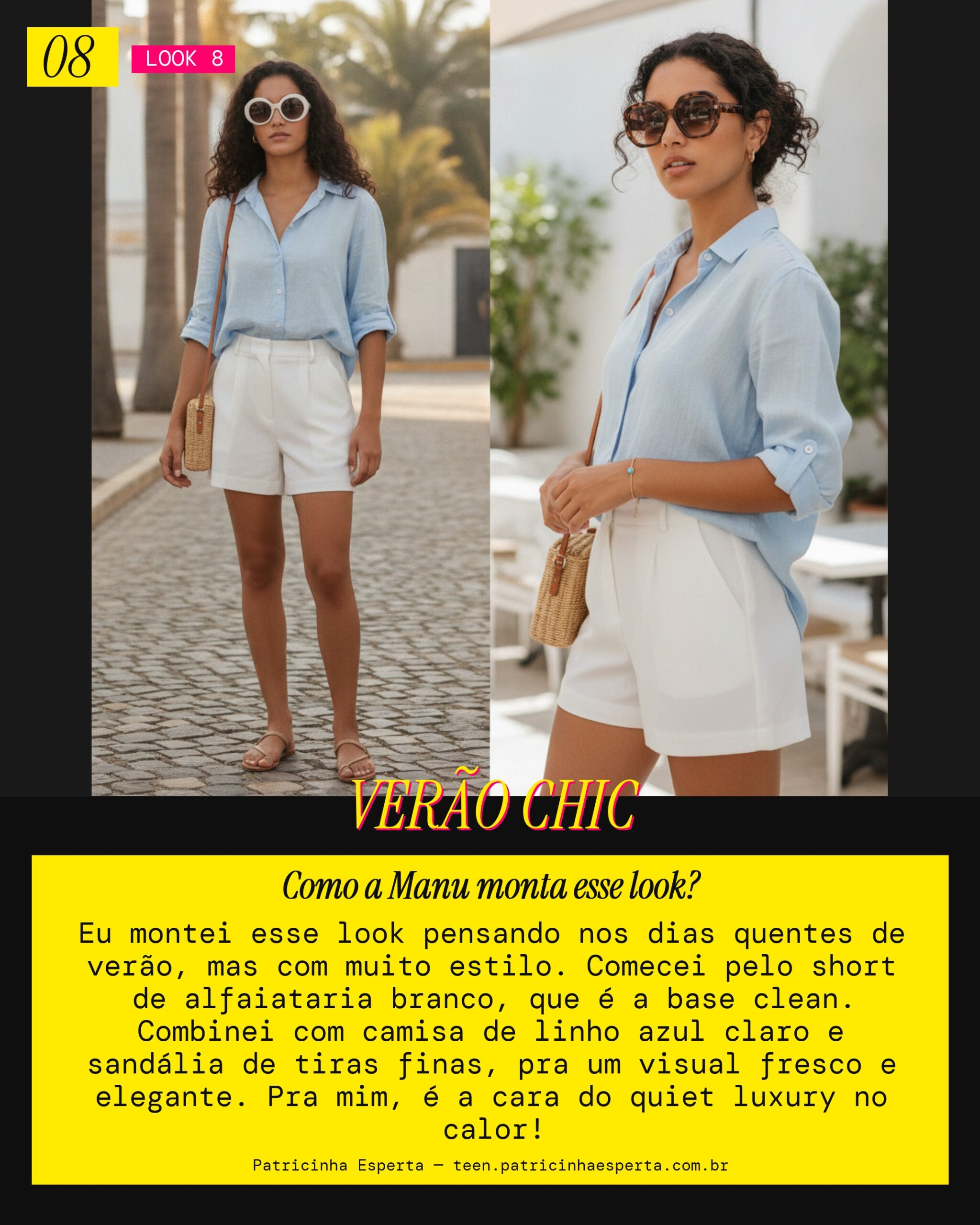 MANU RECOMENDA: Short de Alfaiataria pro Verão