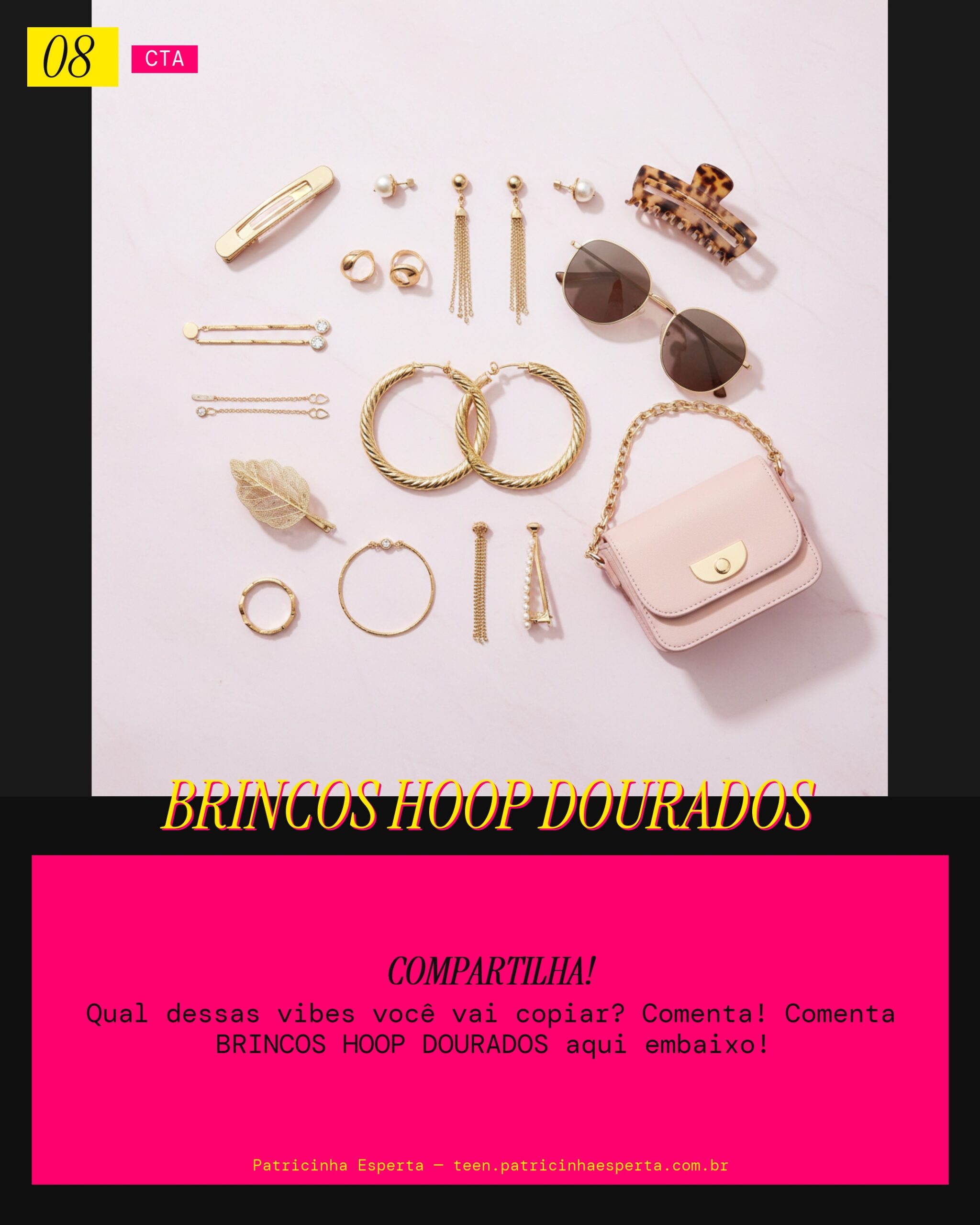 BRINCOS HOOP DOURADOS