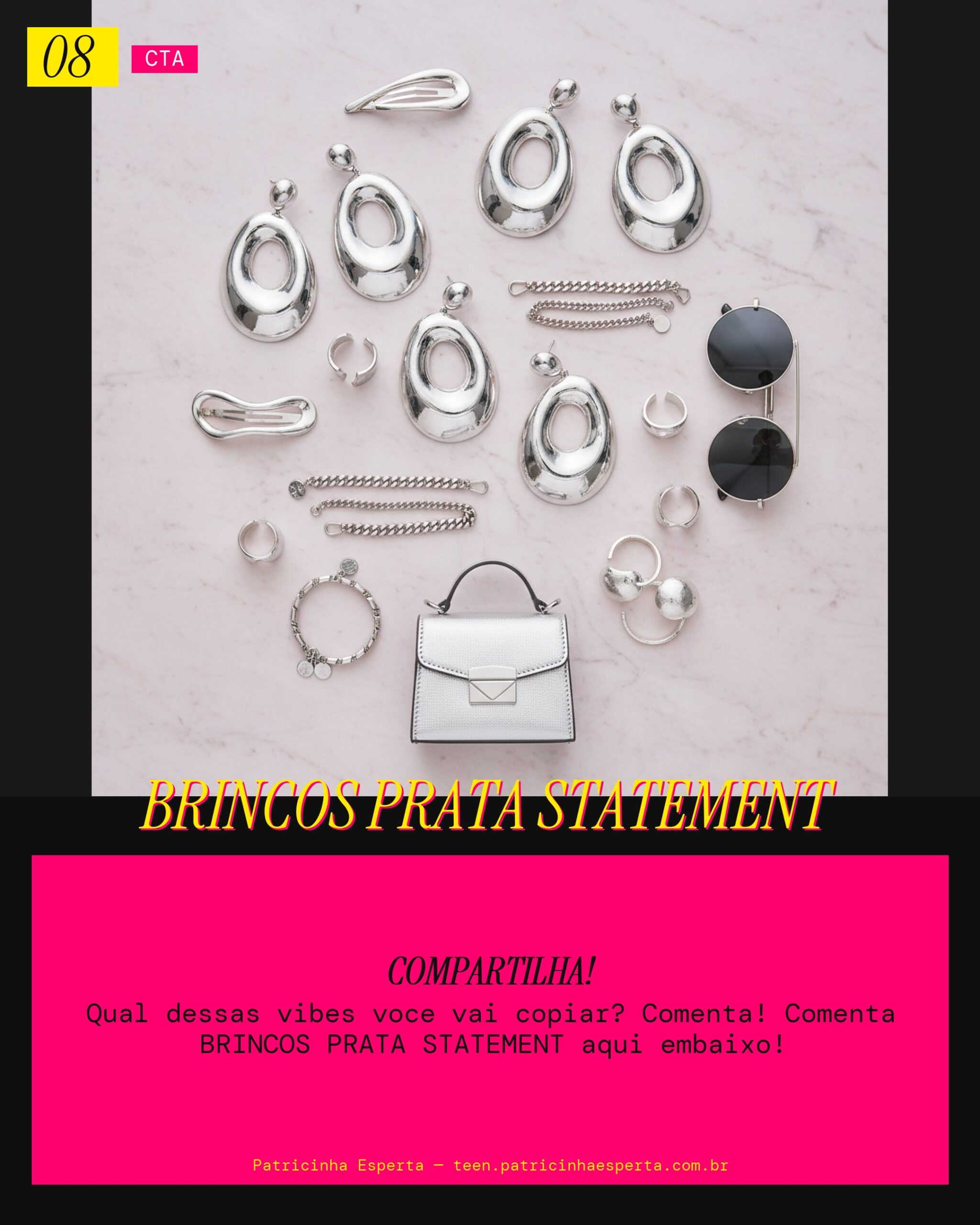 Brincos Prata Statement