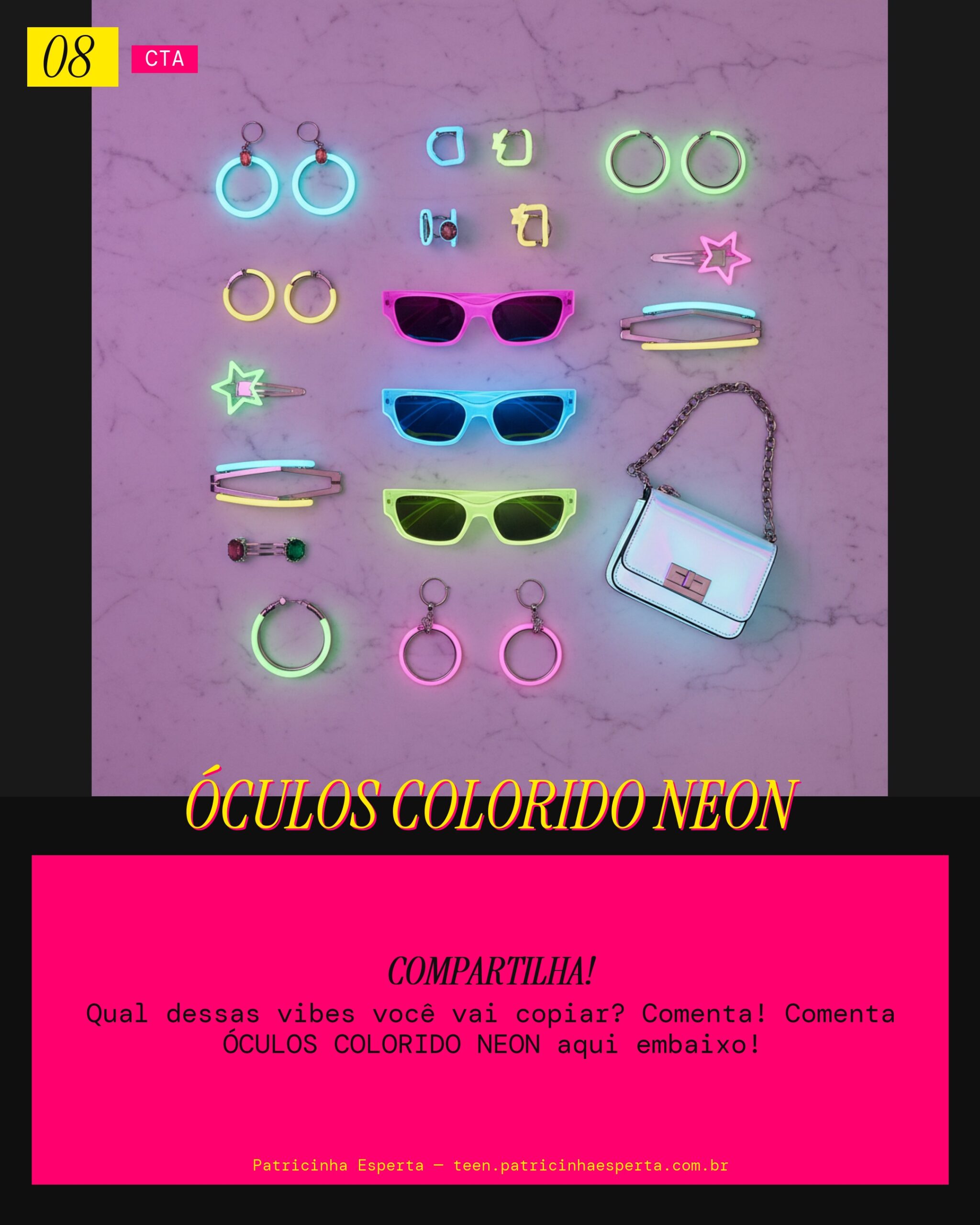 Óculos Colorido Neon