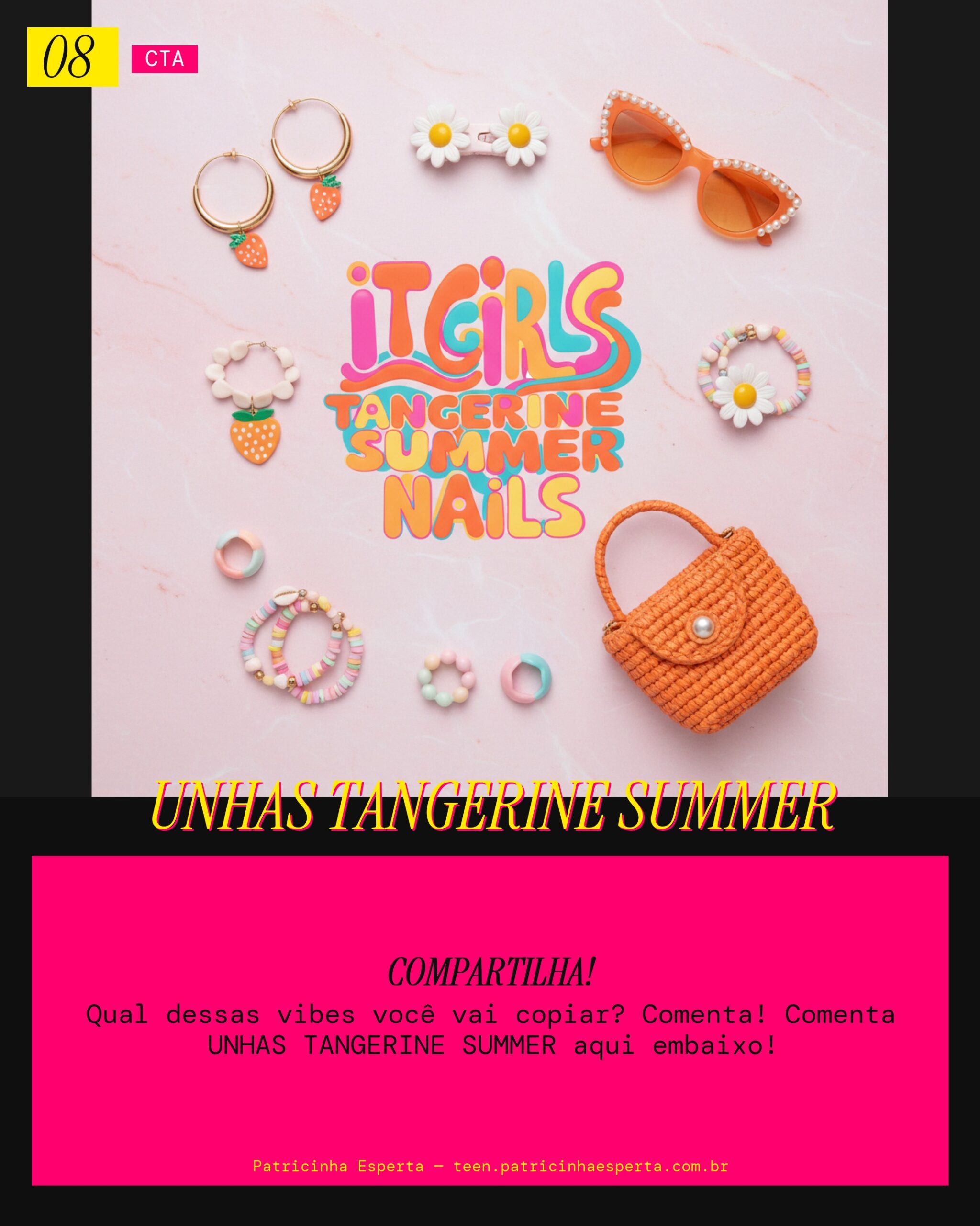 Unhas Tangerine Summer