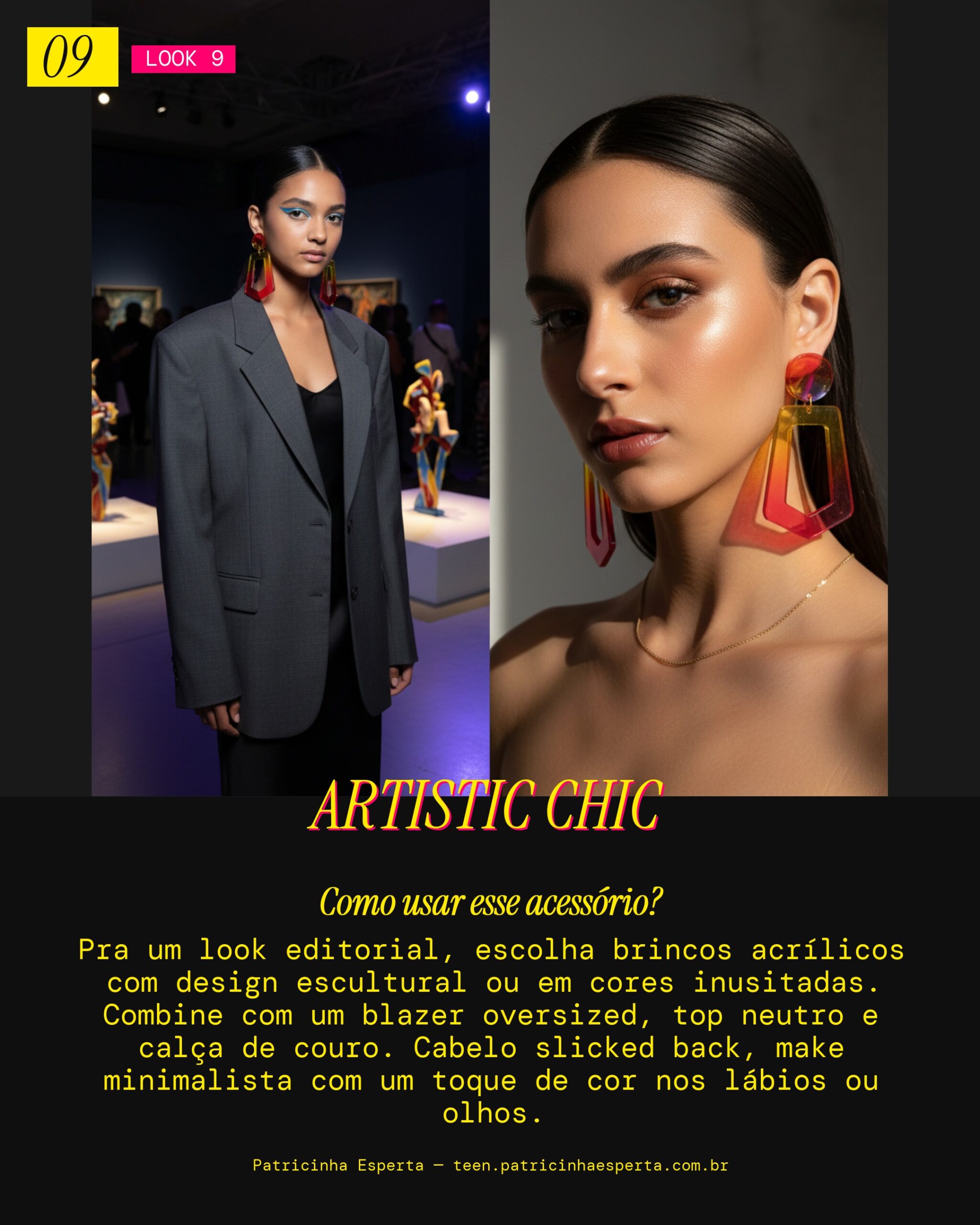 Brincos Acrílico Editorial Arty