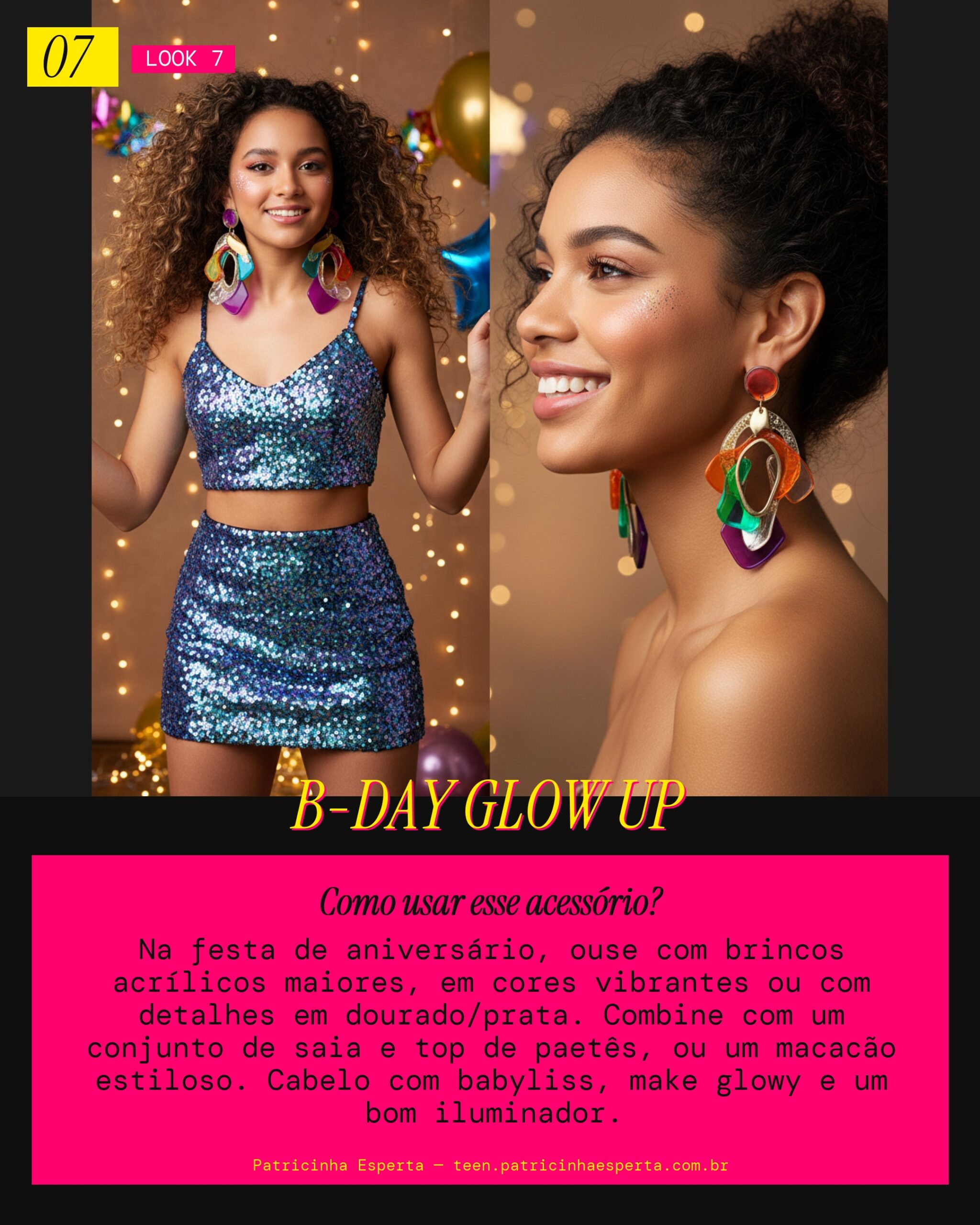 Brincos Acrílico na Festa de Aniversário