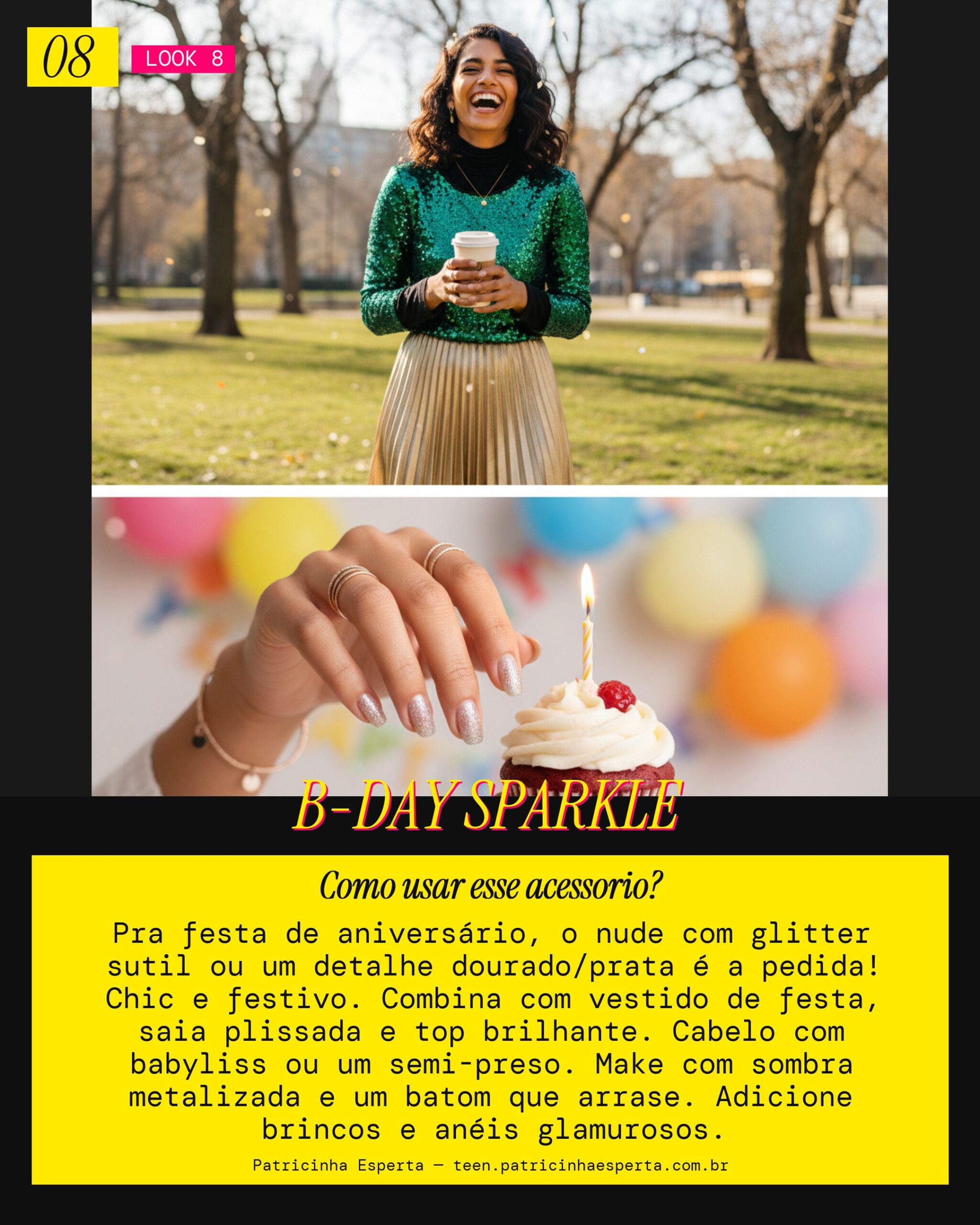 Unhas Nude: Aniversário Glam