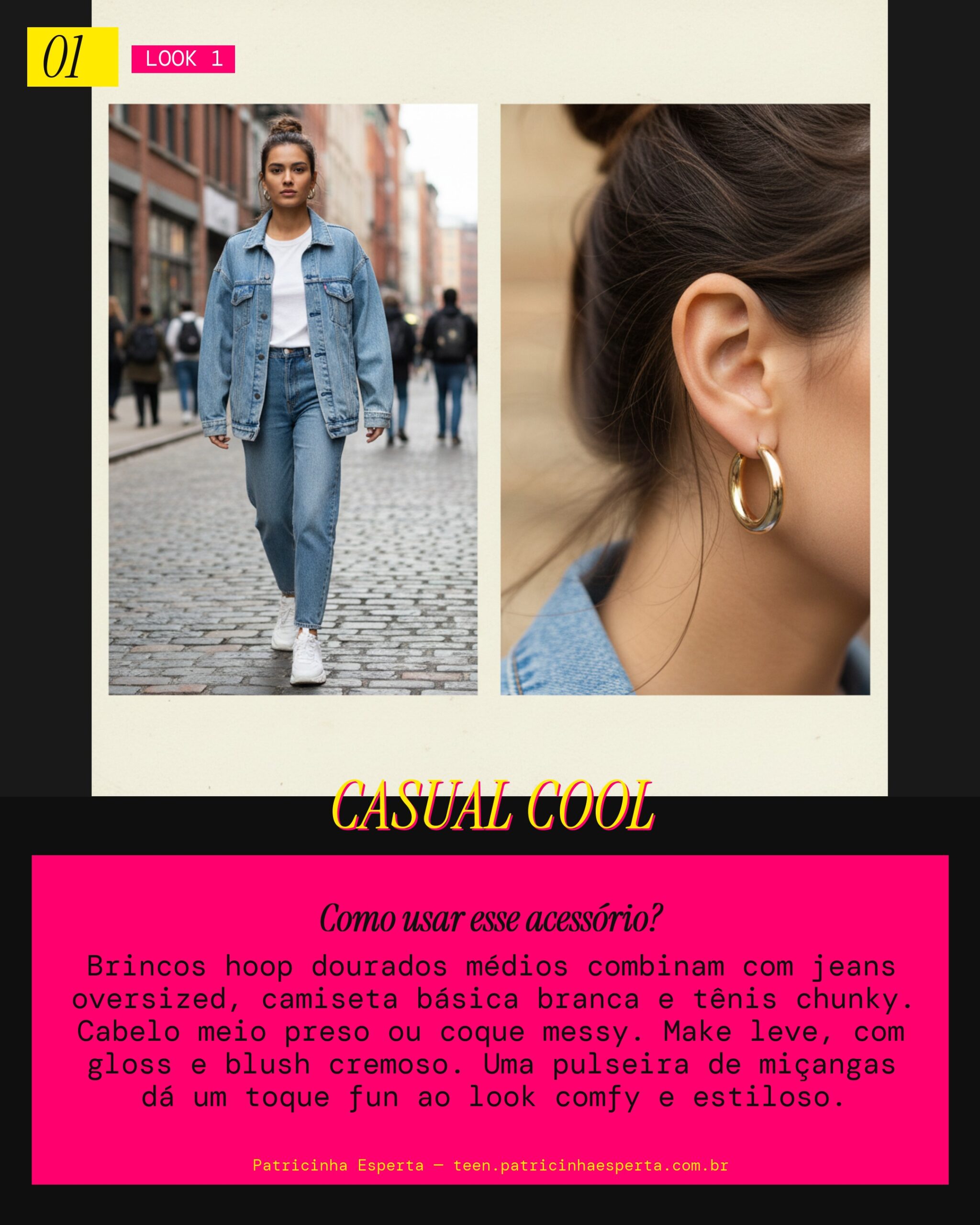 Brinco Hoop Dourado: Vibe Dia a Dia Despojado