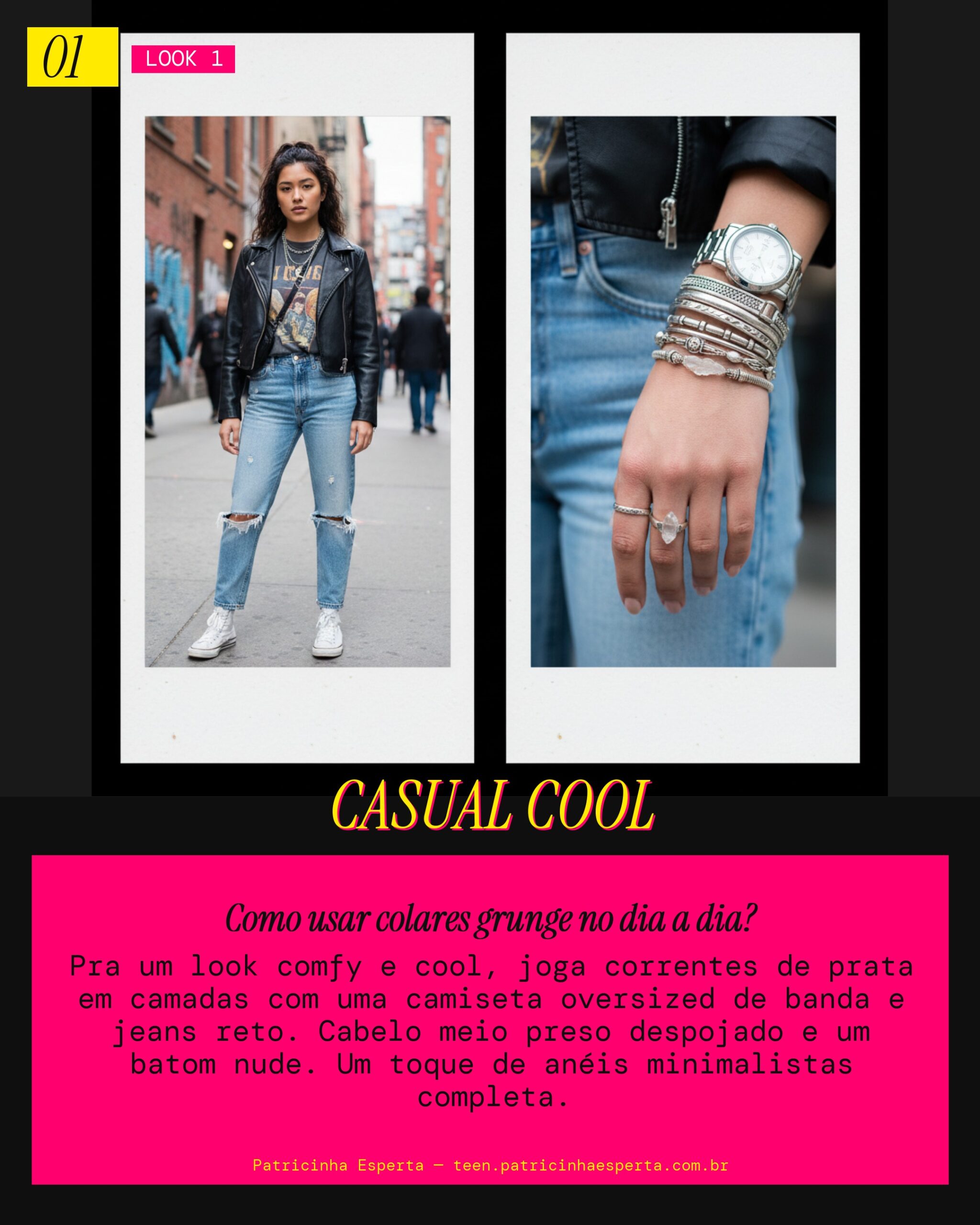 Look 1: Grunge Dia a Dia Casual