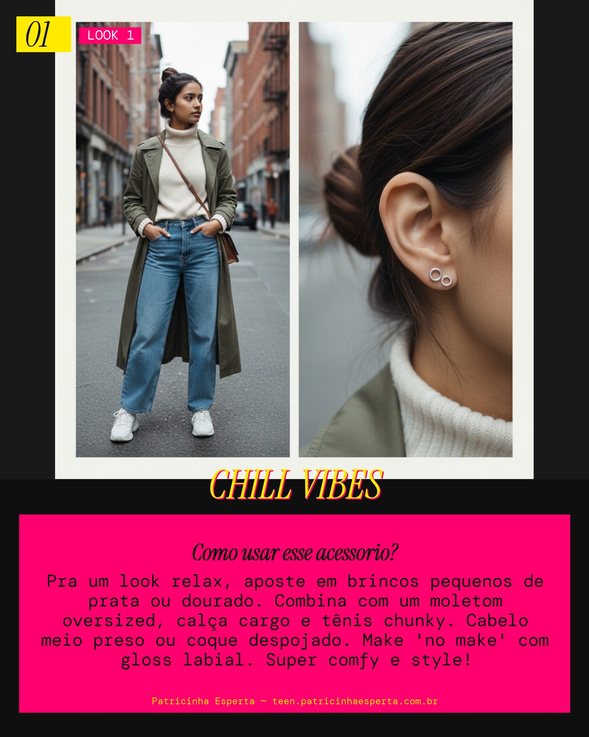 Brinco Pequeno Minimalista: Vibe Dia a Dia Chill