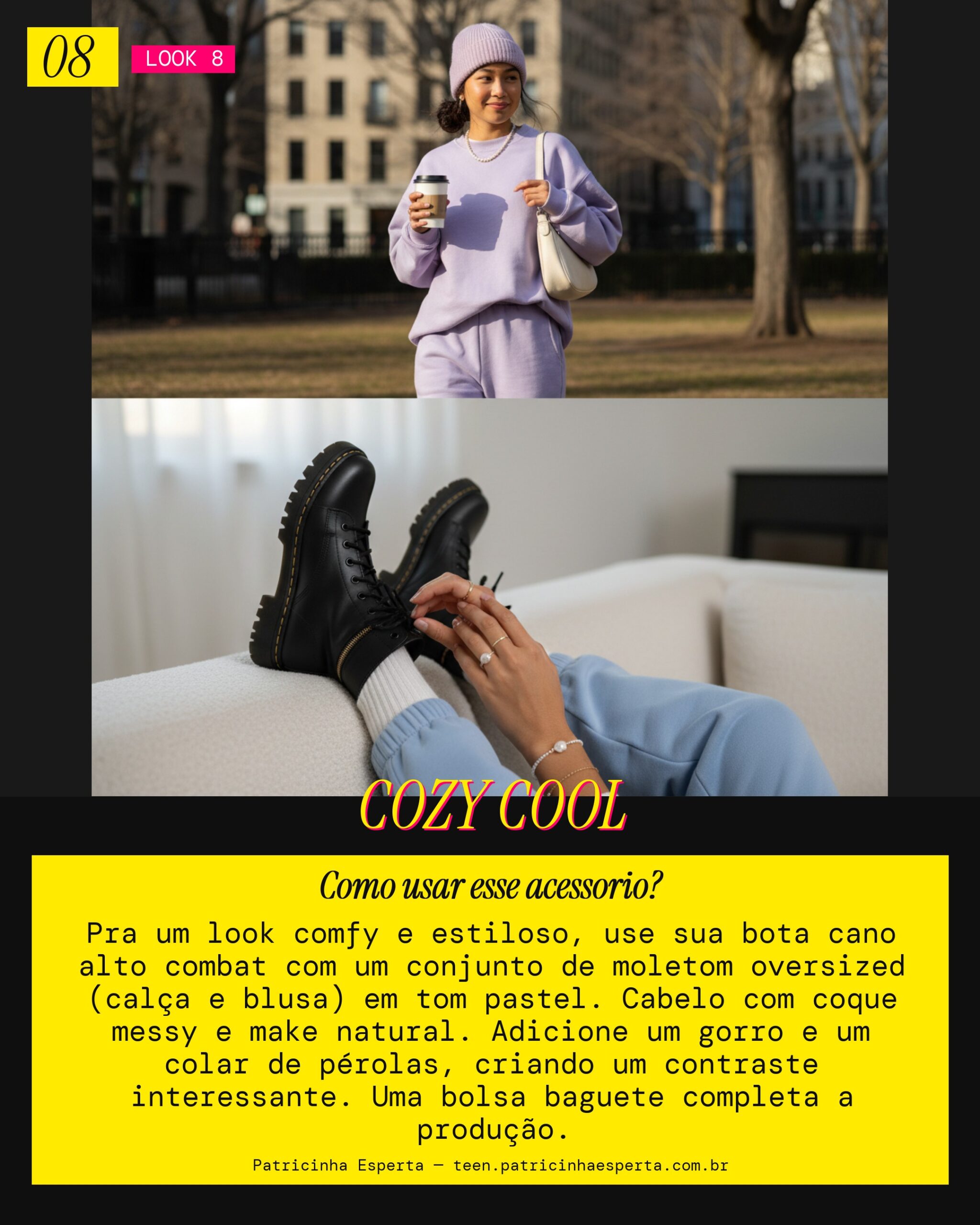 Look 8: Bota Combat Comfy com Estilo