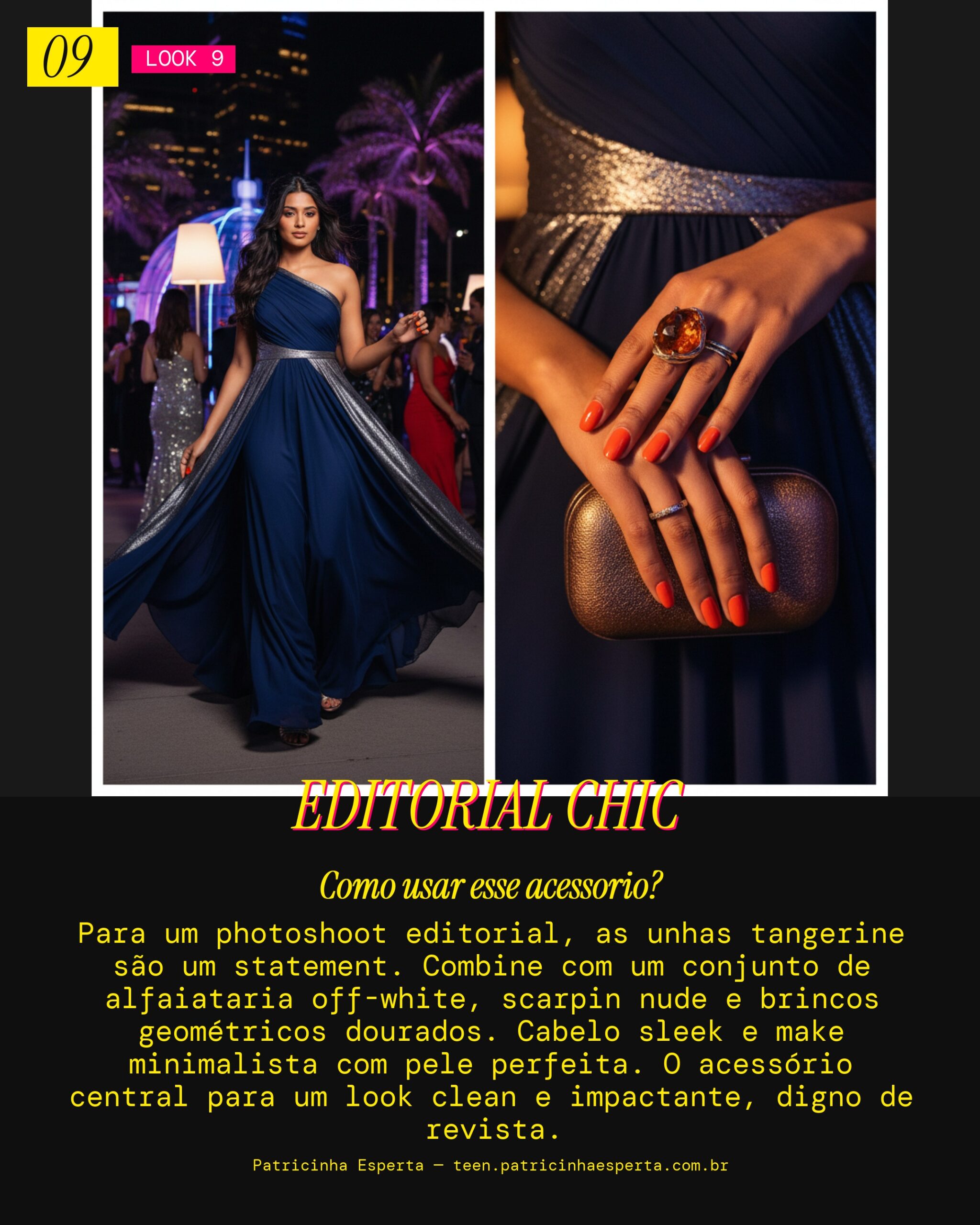 Unhas Tangerine: Editorial Chic