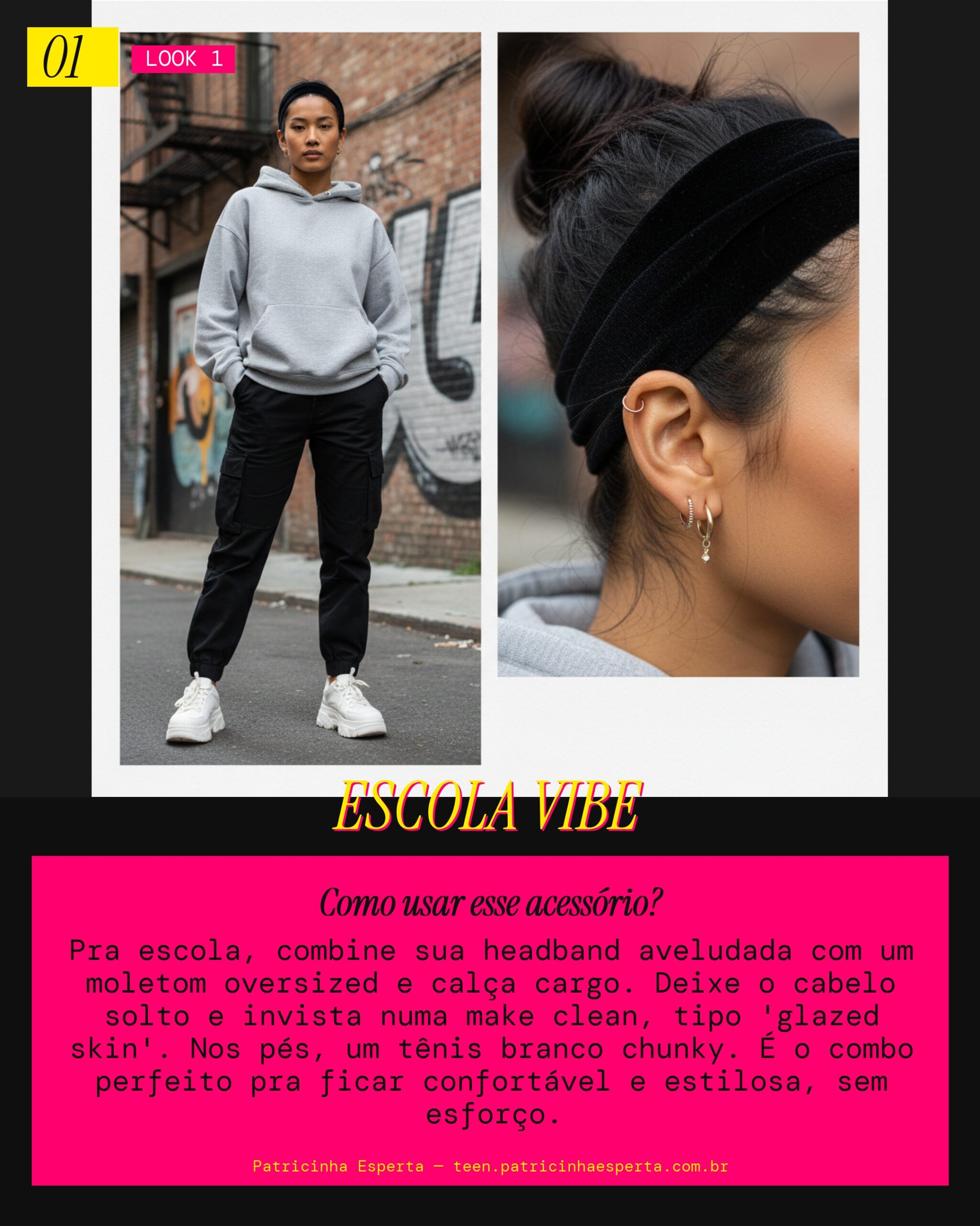 Look 1: Escola Chic Despojada