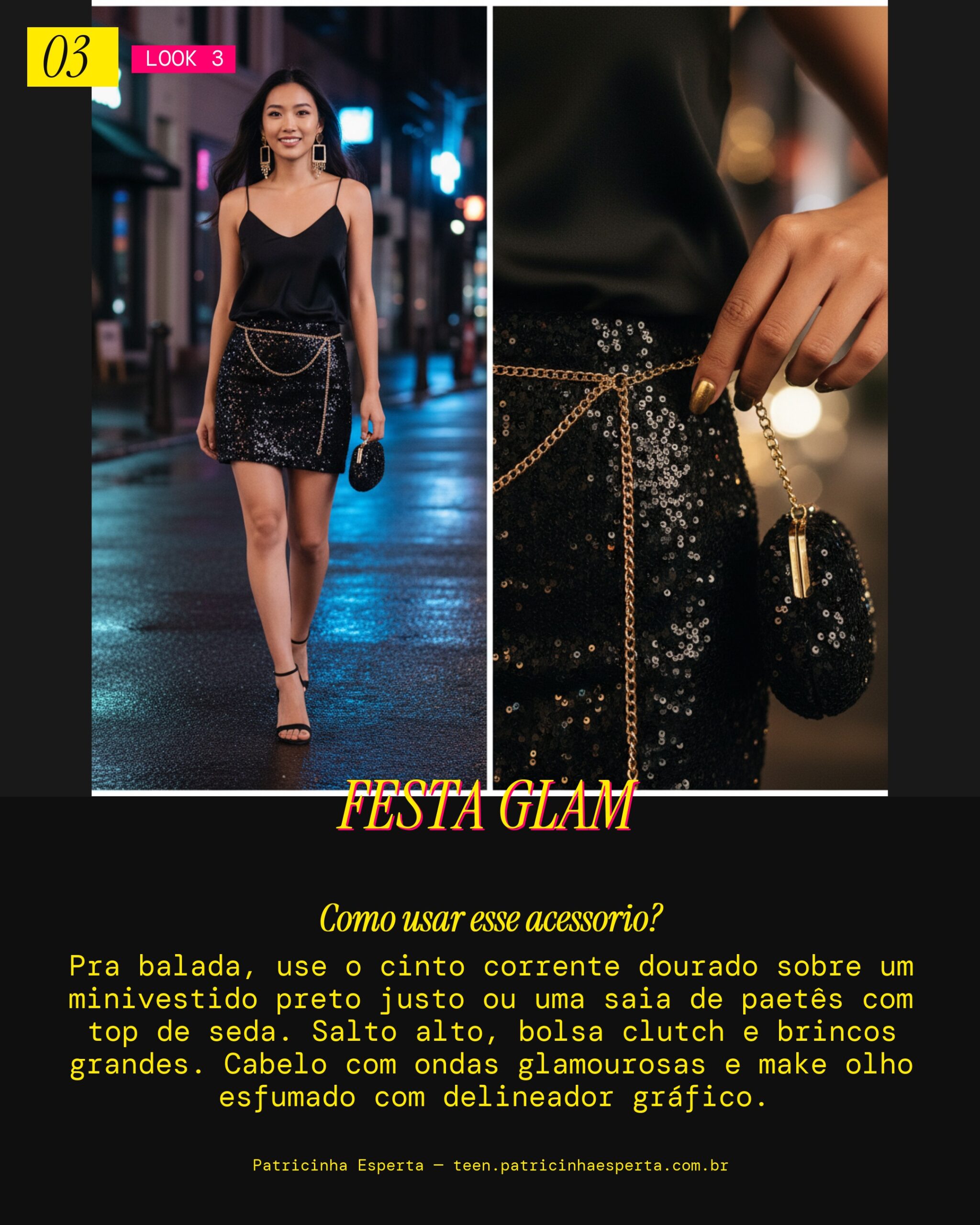 Cinto Corrente: Brilho na Night