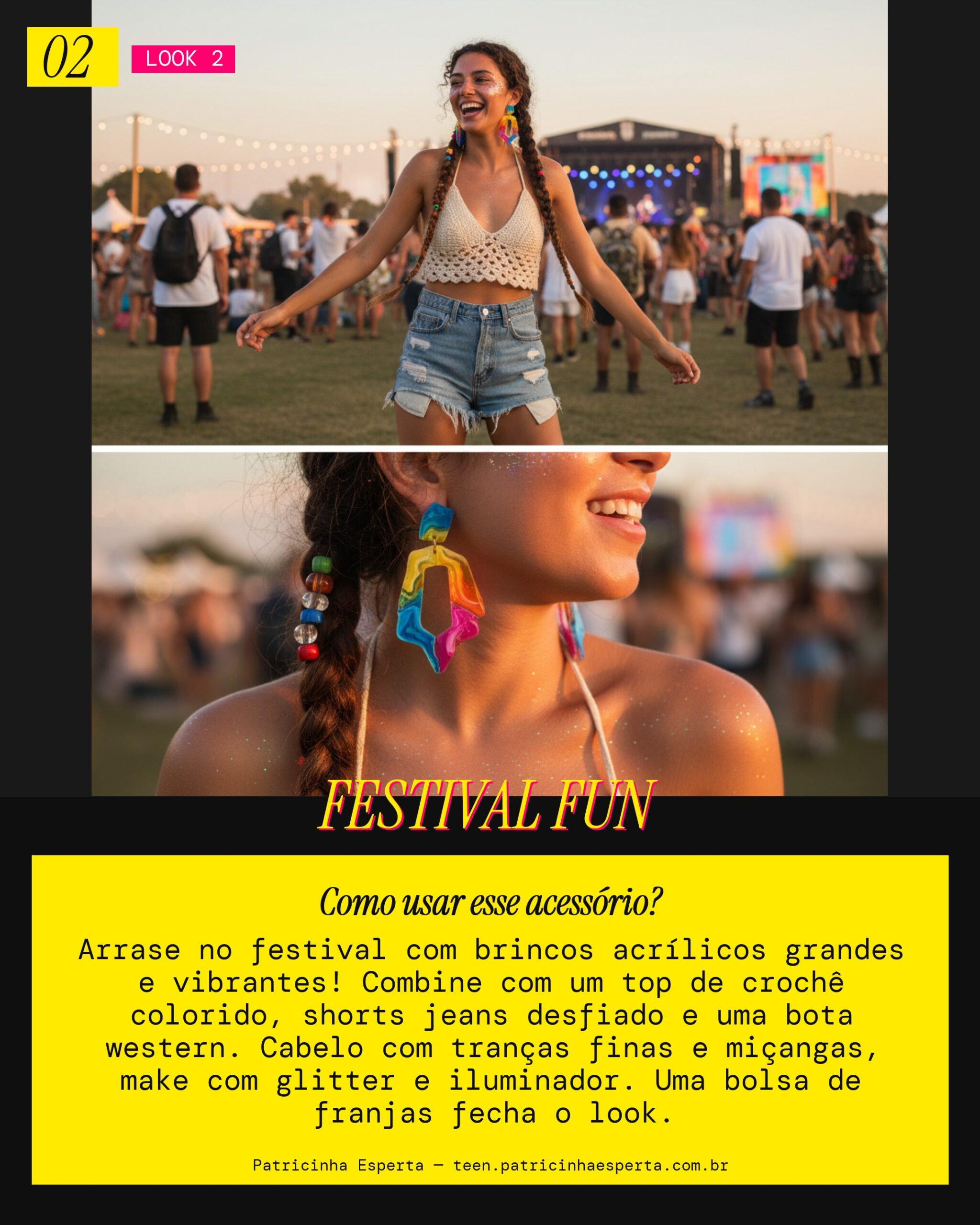 Brincos Acrílico no Festival