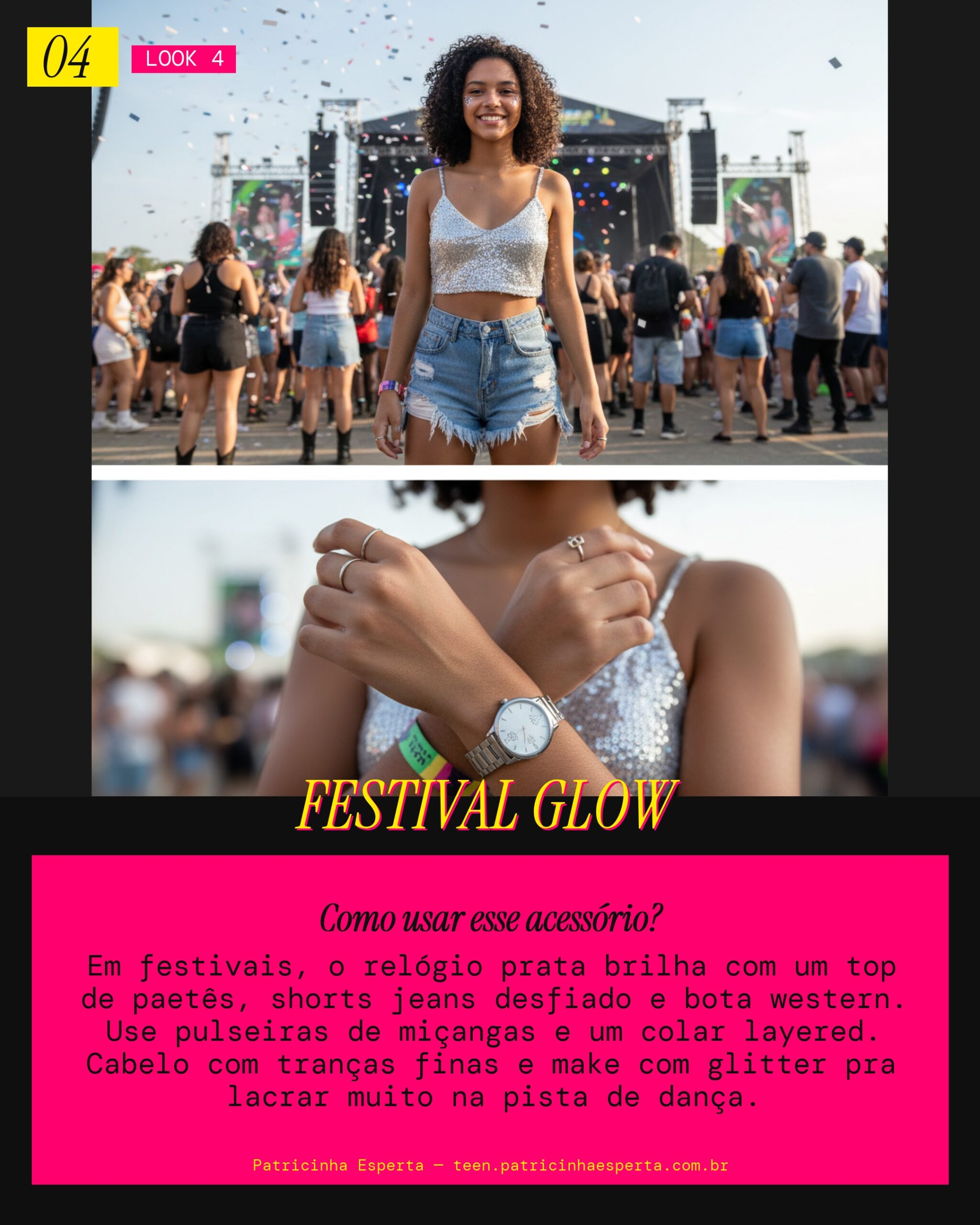 Look 4: Festival Vibes: Brilho Descolado