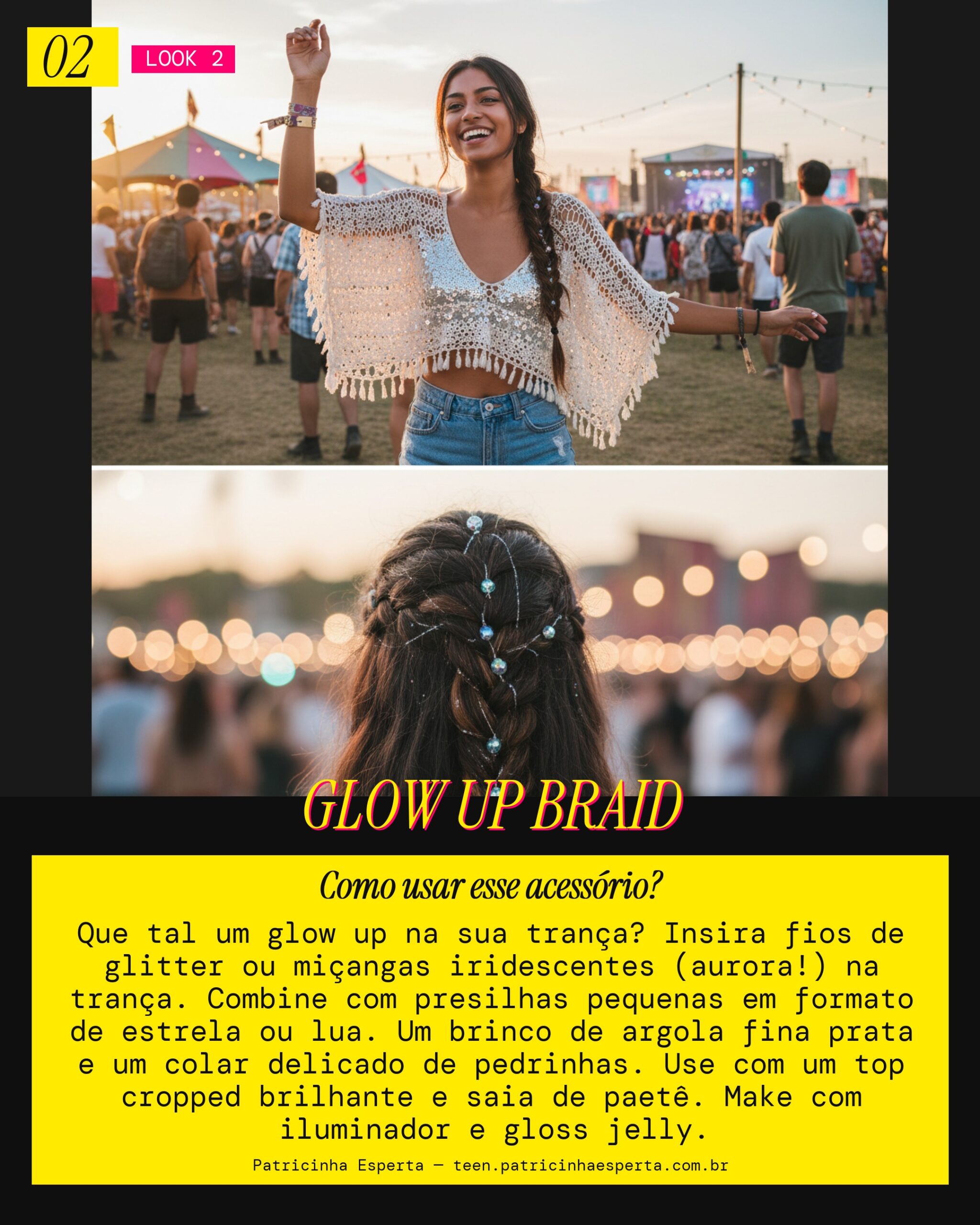 Trança Boho Glam: Shine Bright Like a Diamond