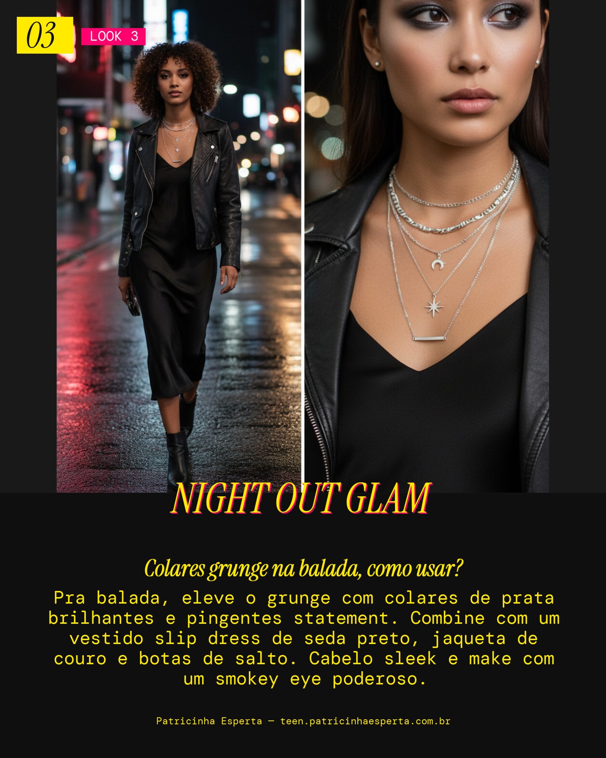 Look 3: Noite na Balada Glam Grunge
