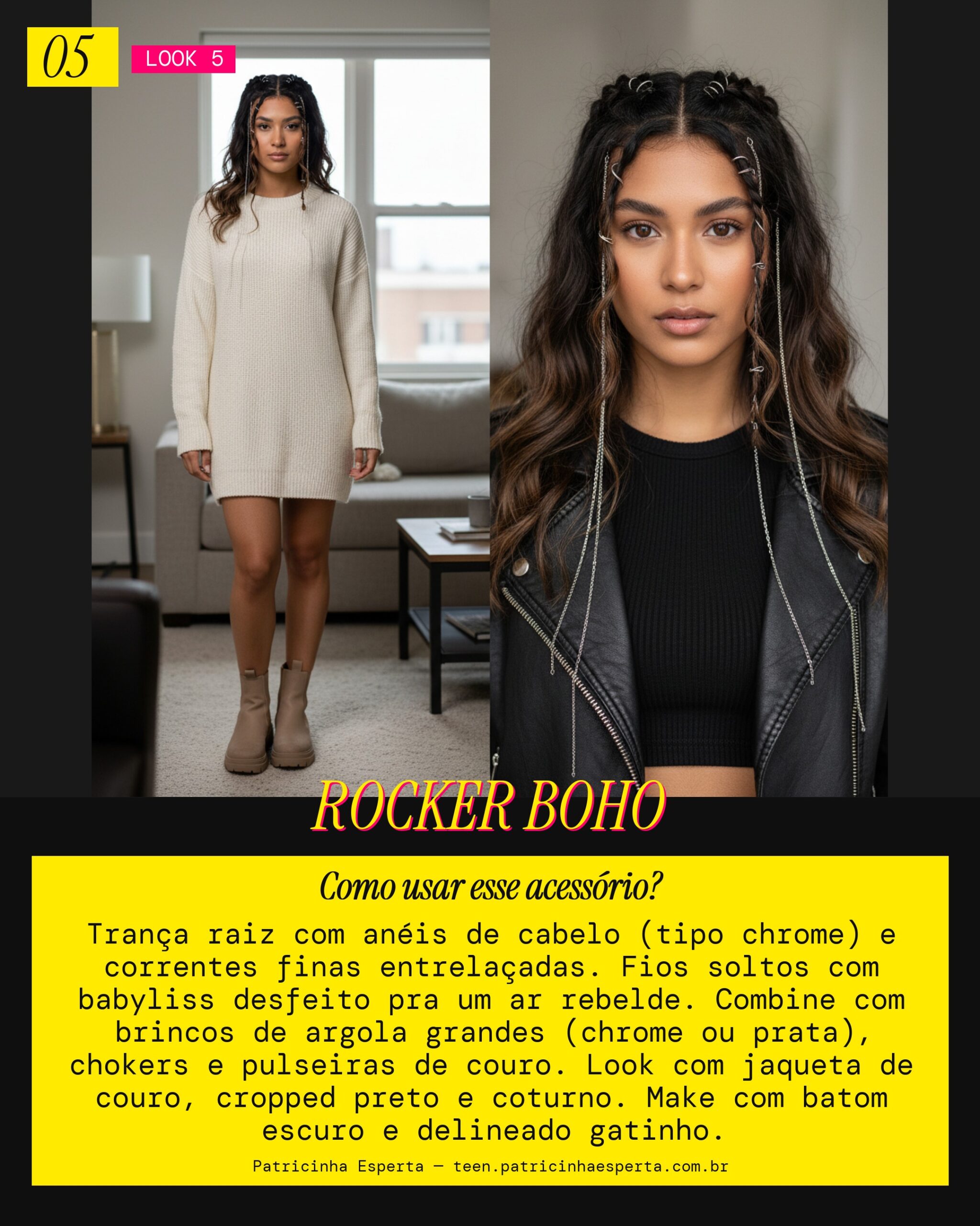 Trança Boho Edgy: Atitude e Personalidade