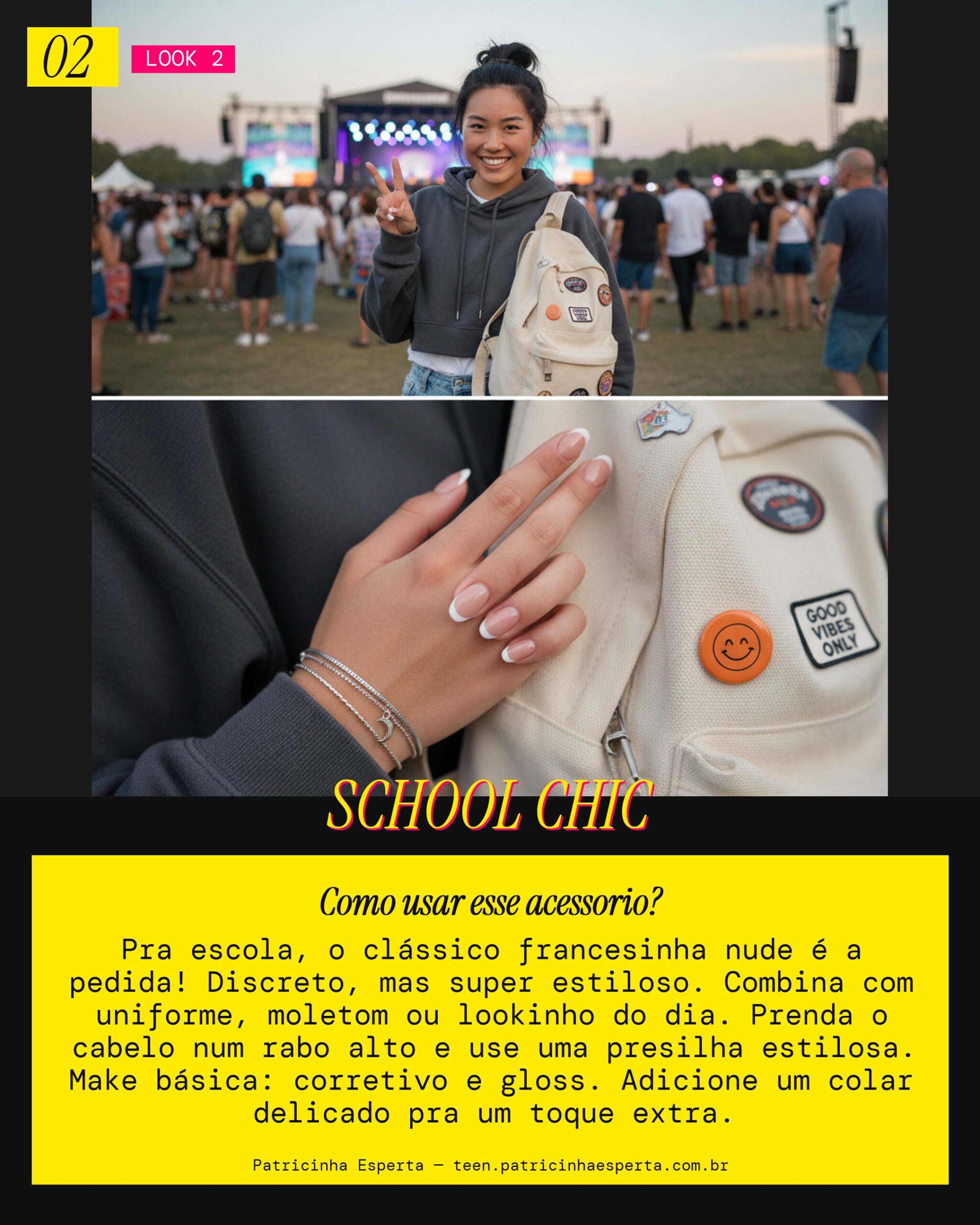 Unhas Nude: Escola Cool