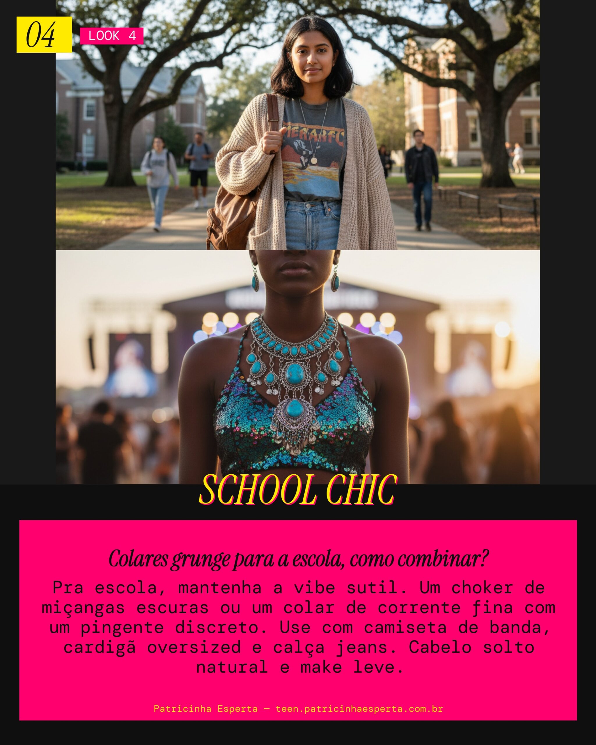 Look 4: Escola com Estilo Grunge