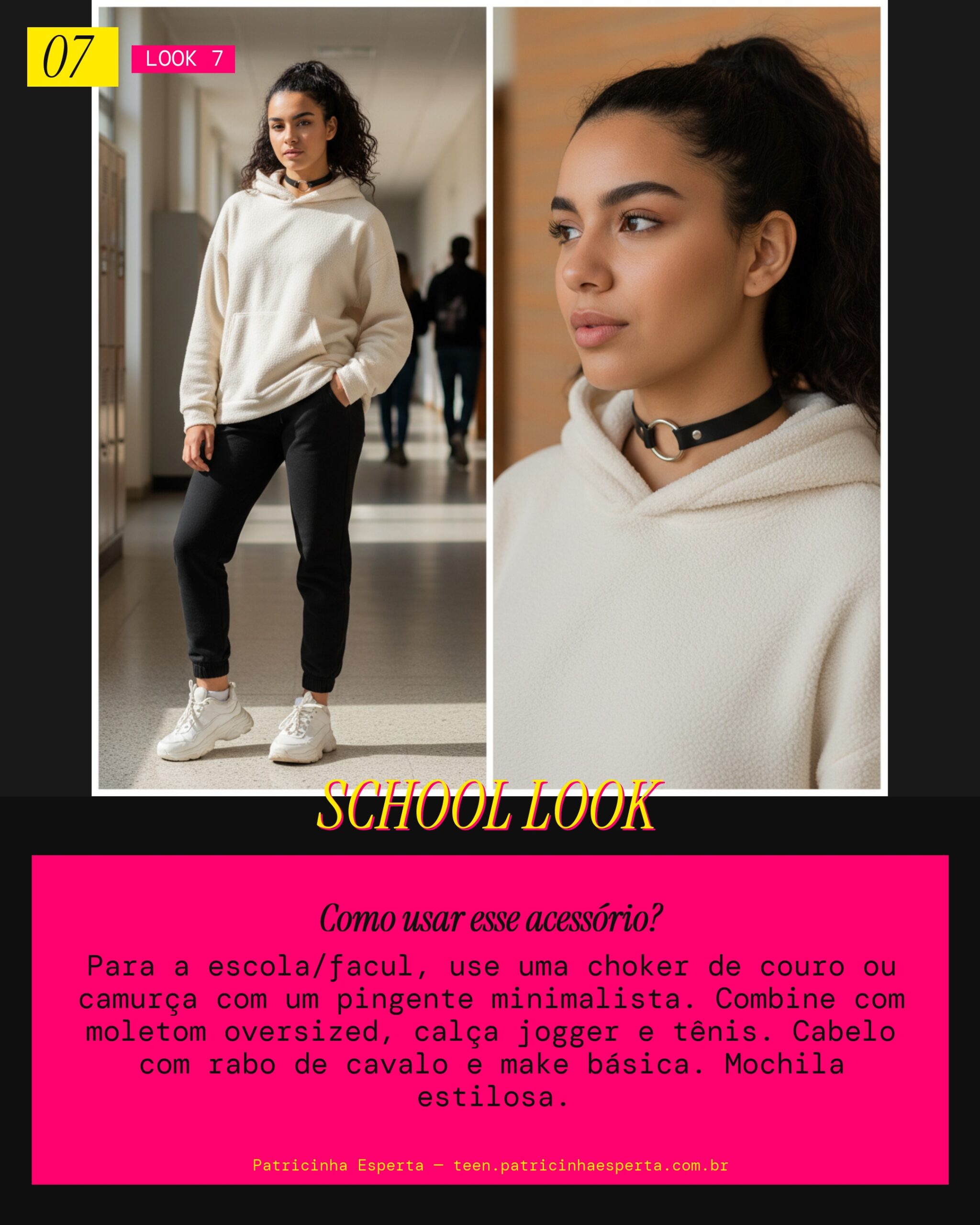 Choker Escola/Facul: Confortável e Estilosa