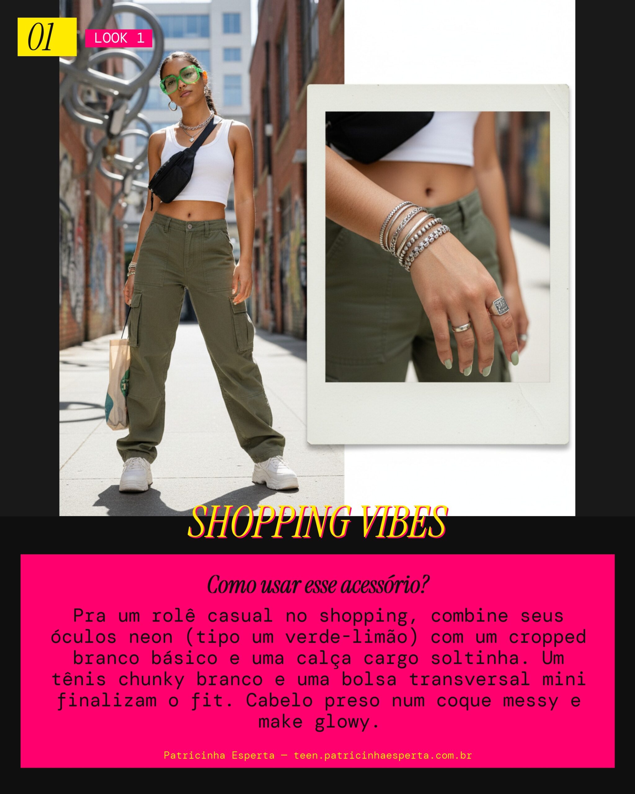 Look 1: Rolê no Shopping Neon