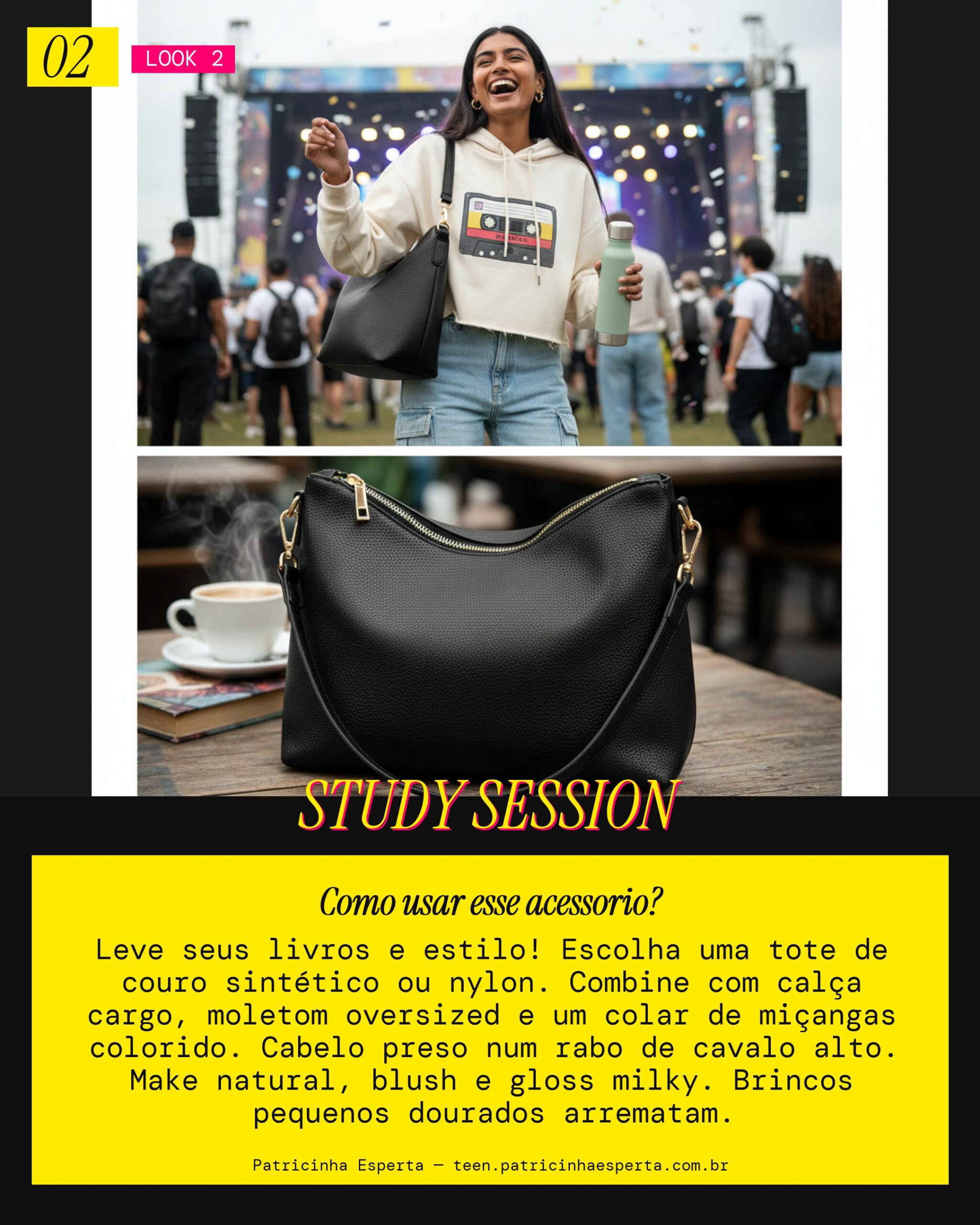 Look 2: Tote Estilosa na Escola