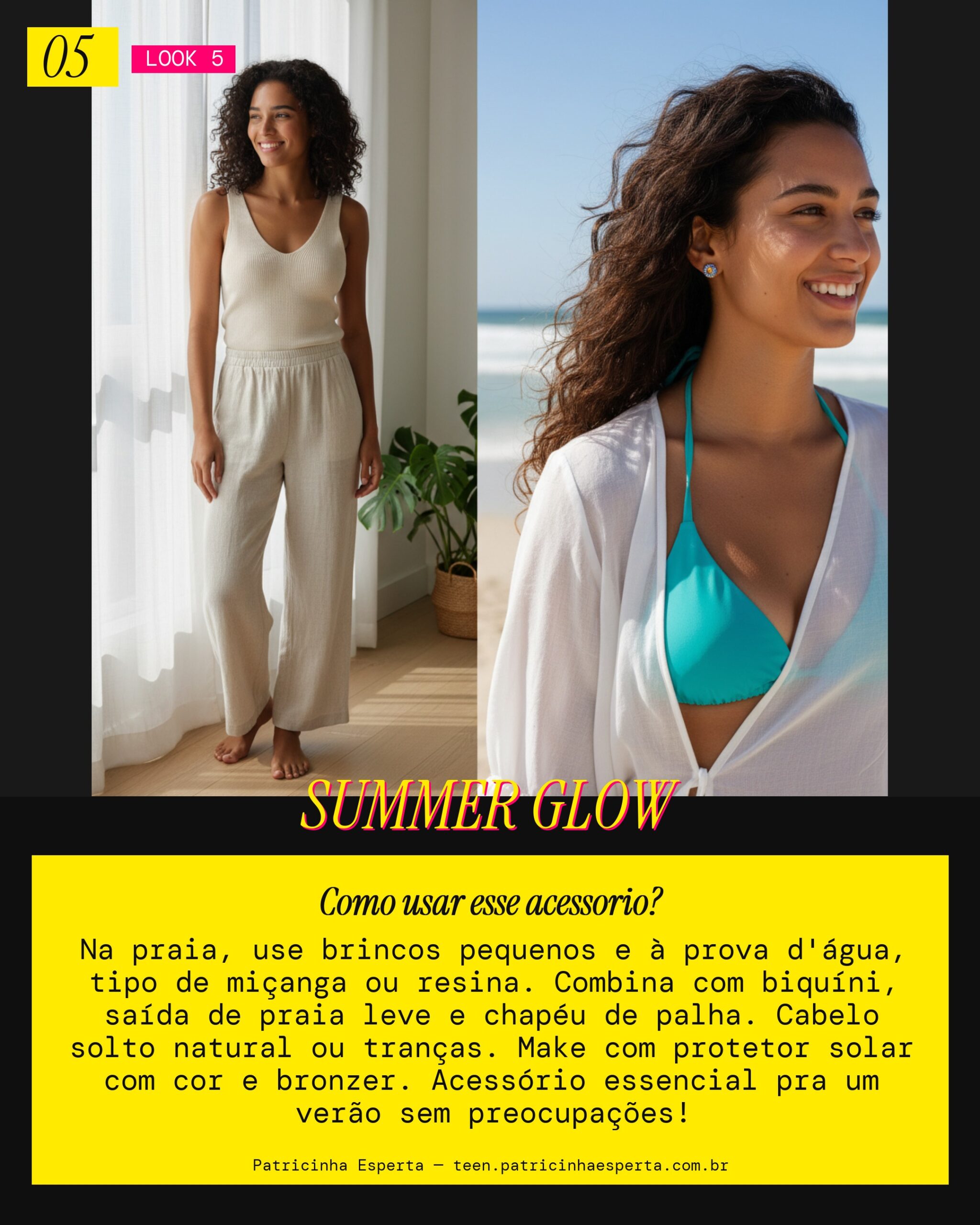 Brinco Pequeno Minimalista: Vibe Praia Verão Leve