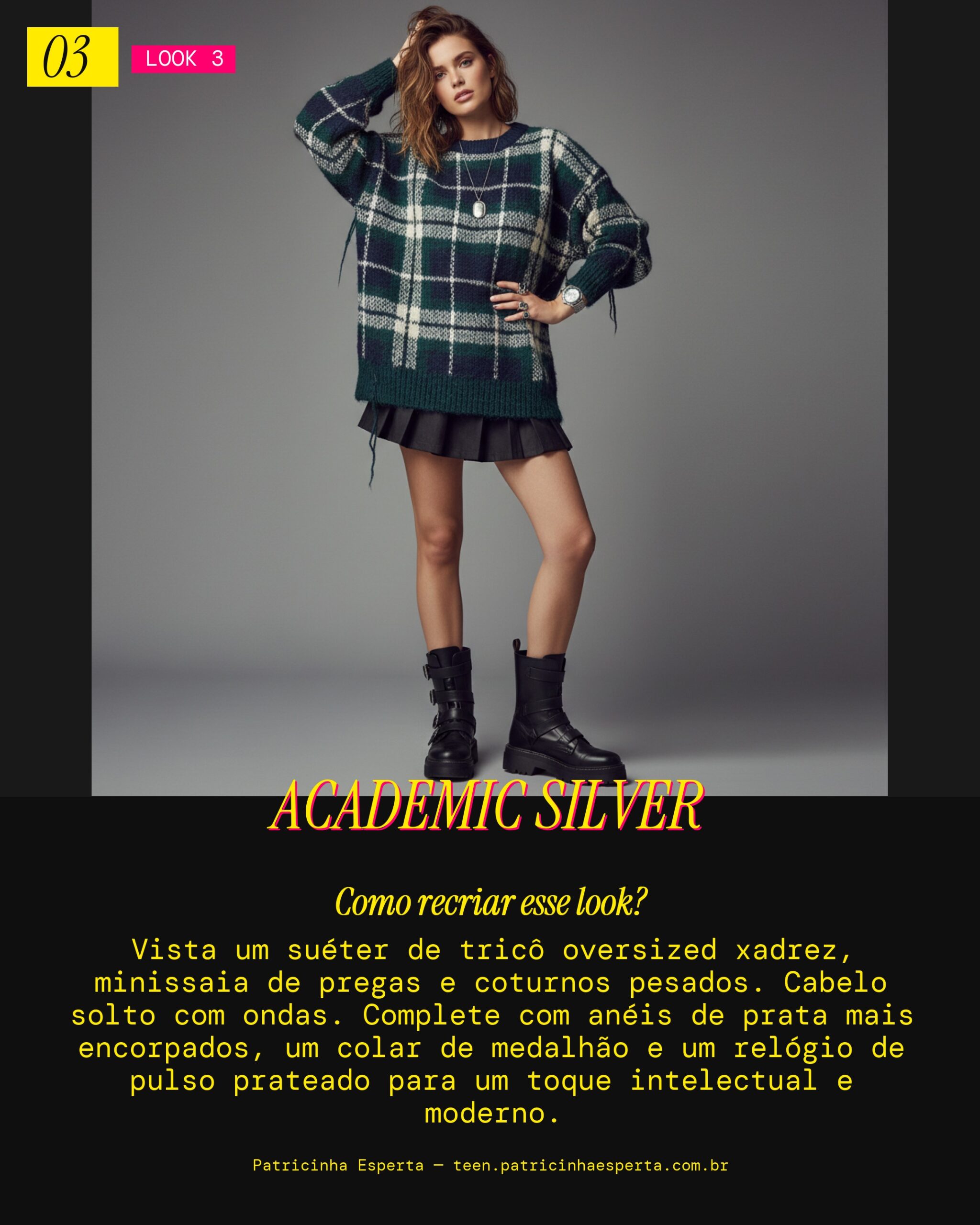 Look 3: Dark Academia com Twist