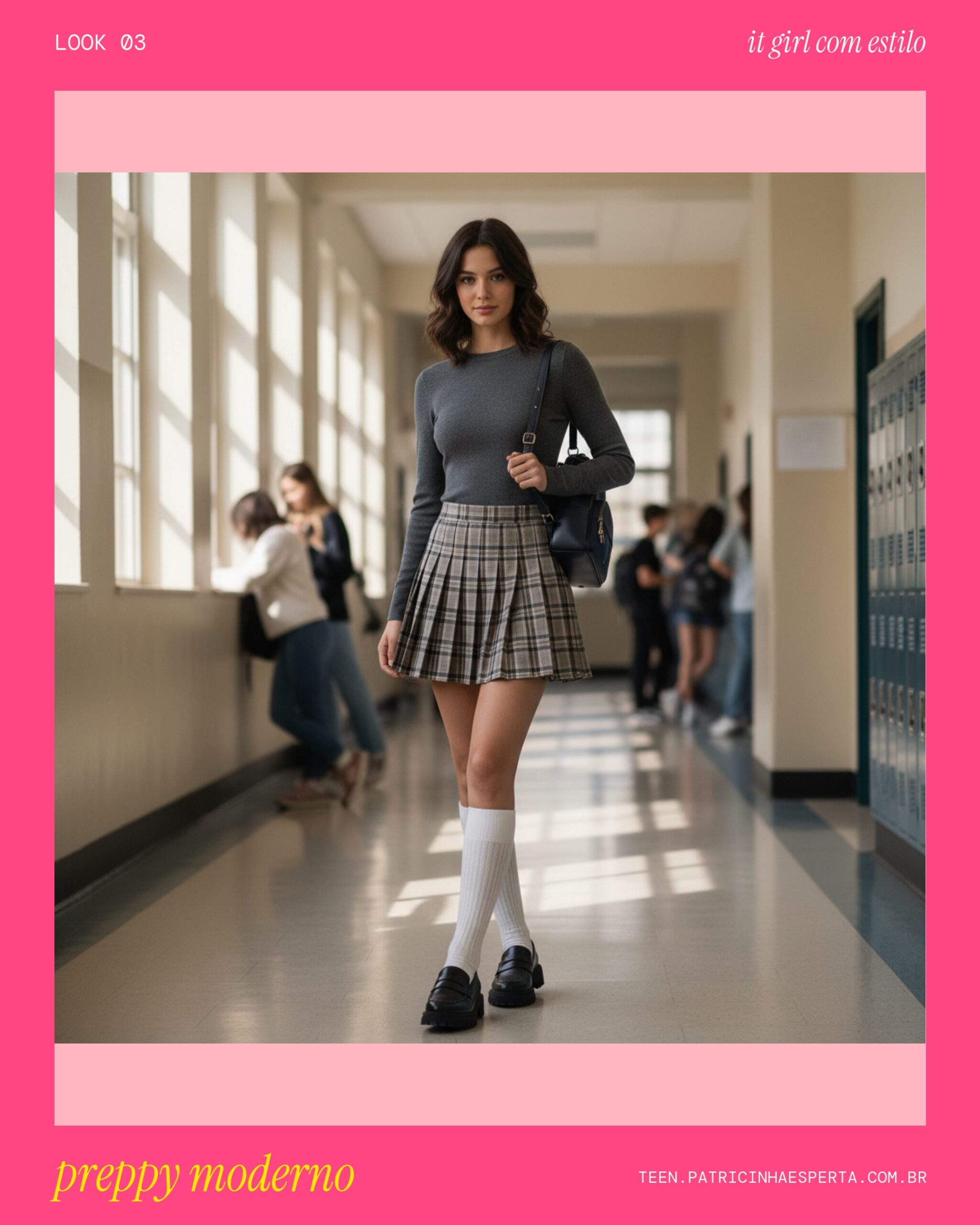 Look 3: Preppy Moderno com Toque Fofo